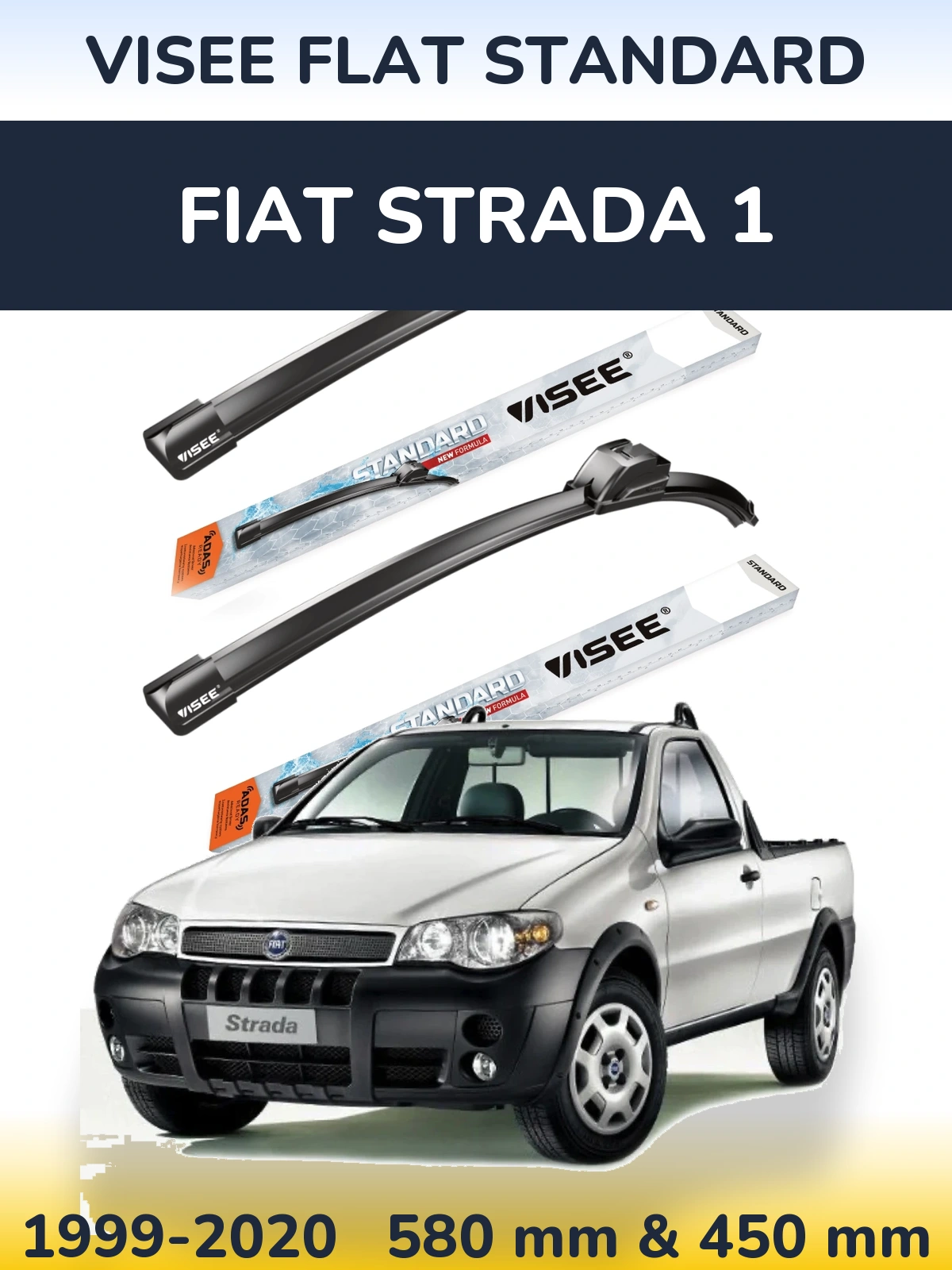 Ștergătoare VISEE FLAT STANDARD pentru Fiat Strada 1