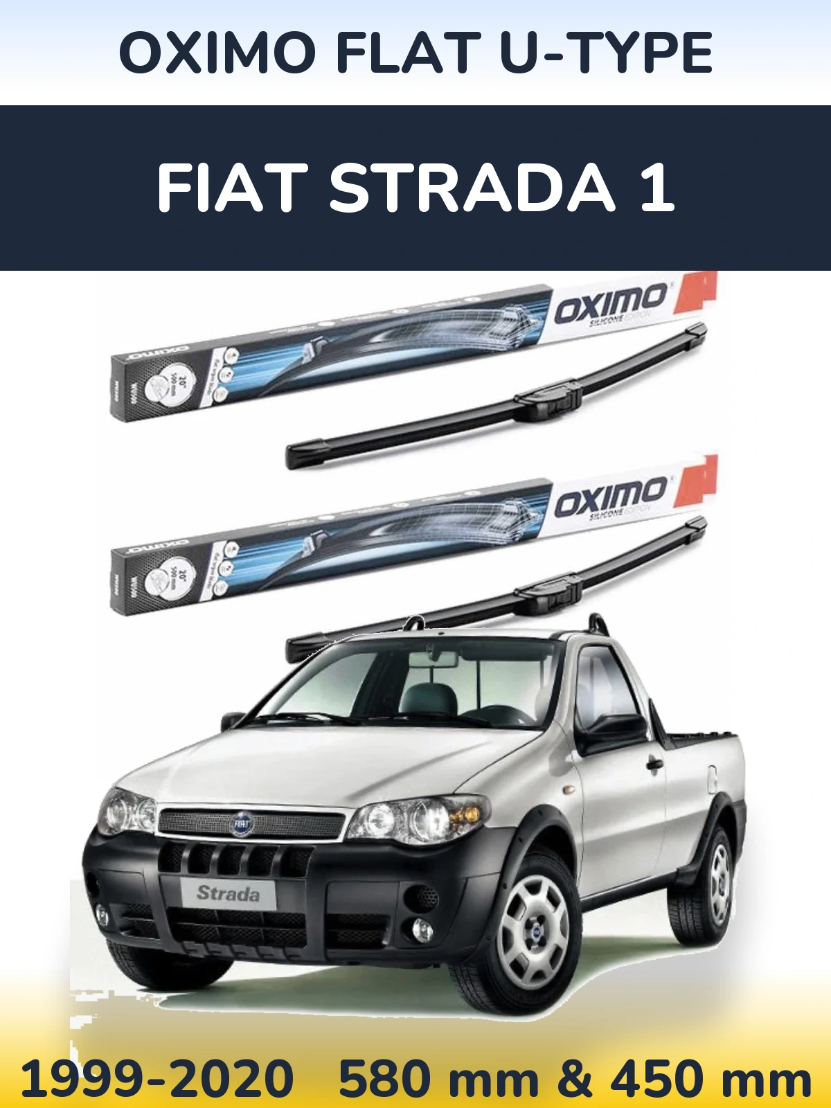 Ștergătoare Oximo Flat U-type pentru Fiat Strada 1