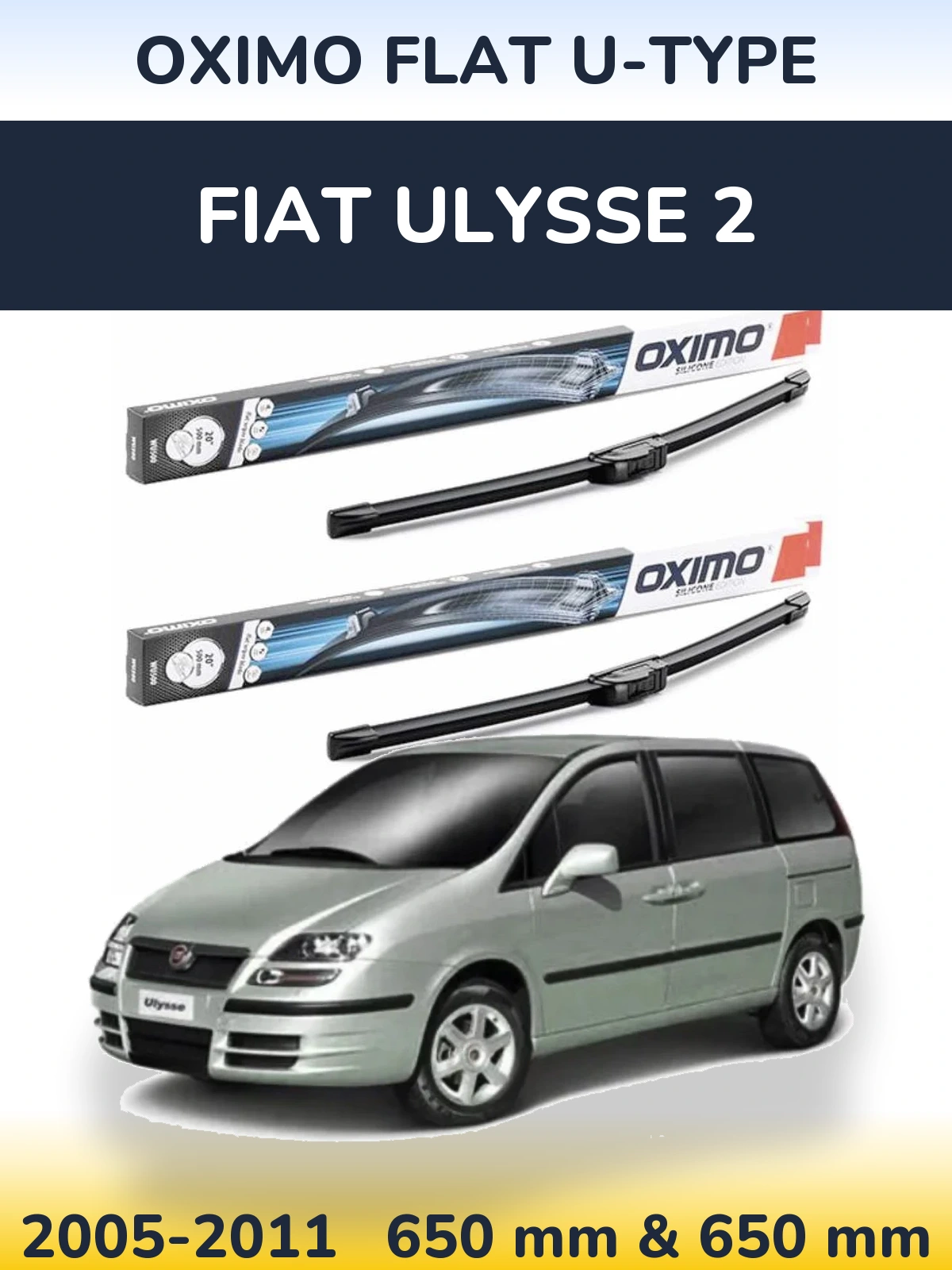 Ștergătoare Oximo Flat U-type pentru Fiat Ulysse 2