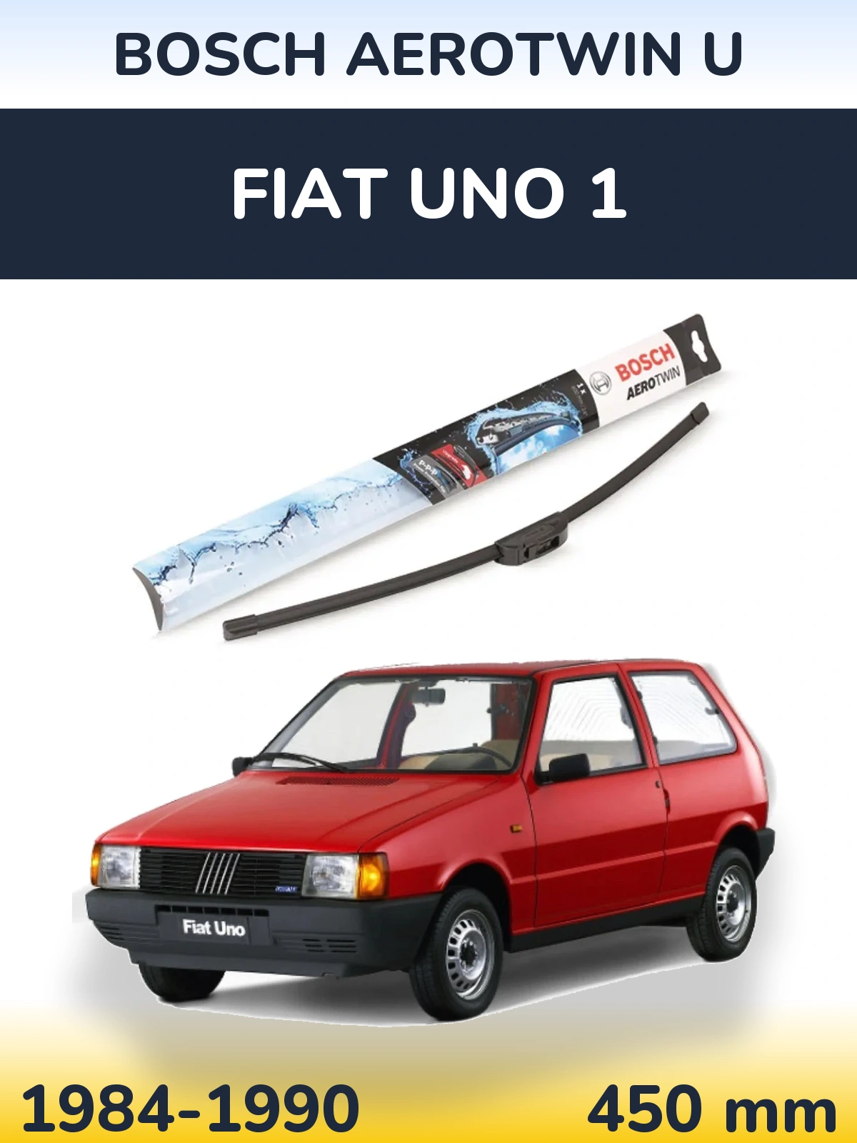 Ștergătoare BOSCH AeroTwin U pentru Fiat Uno 1