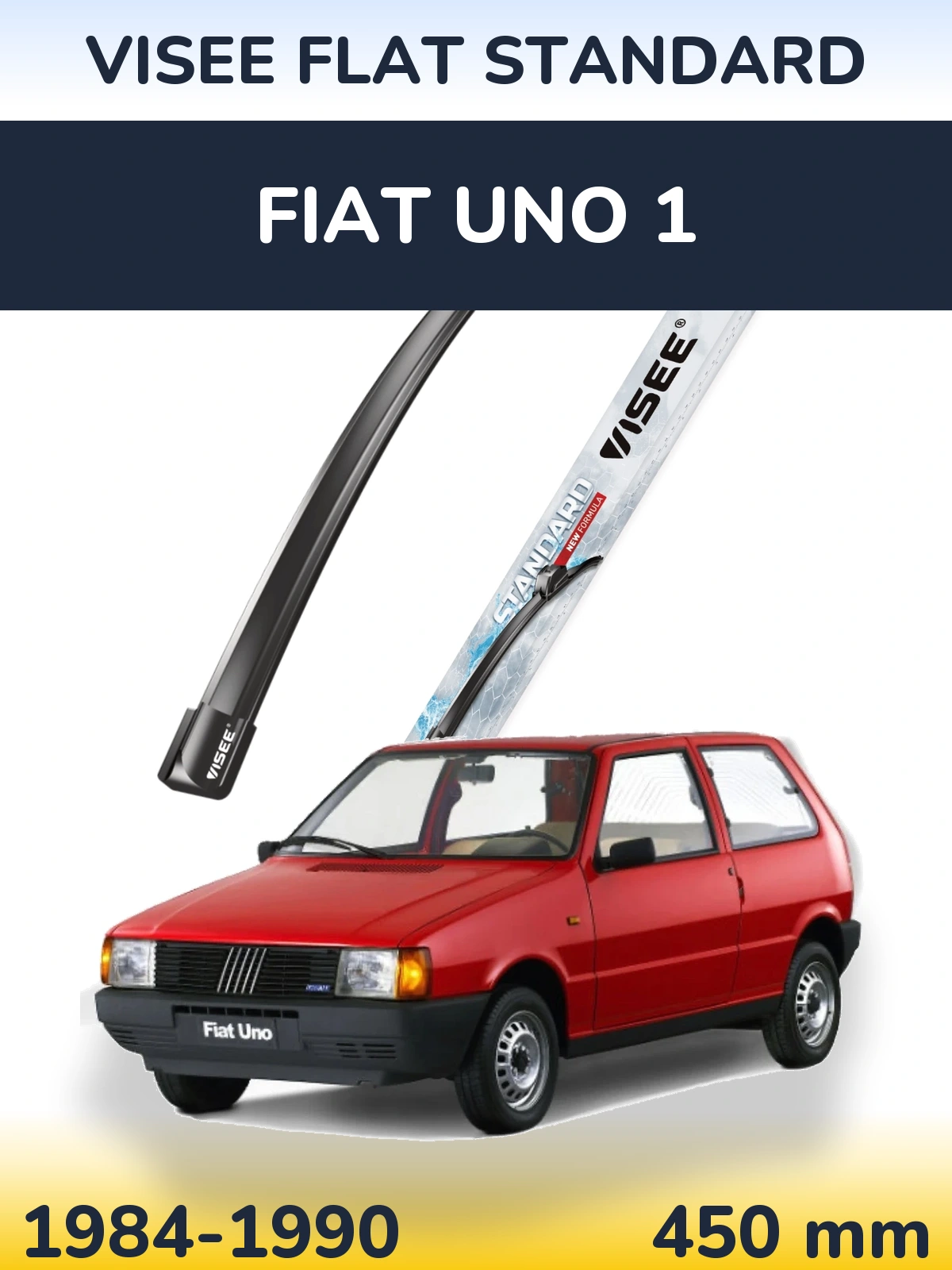 Ștergătoare VISEE FLAT STANDARD pentru Fiat Uno 1