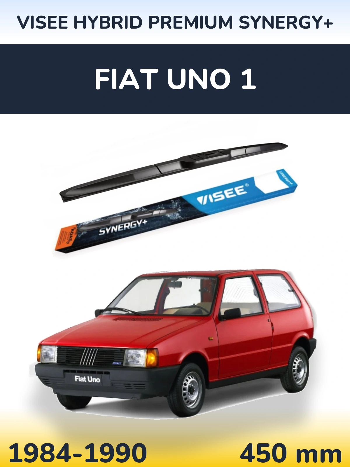 Ștergătoare VISEE HYBRID PREMIUM SYNERGY+ pentru Fiat Uno 1