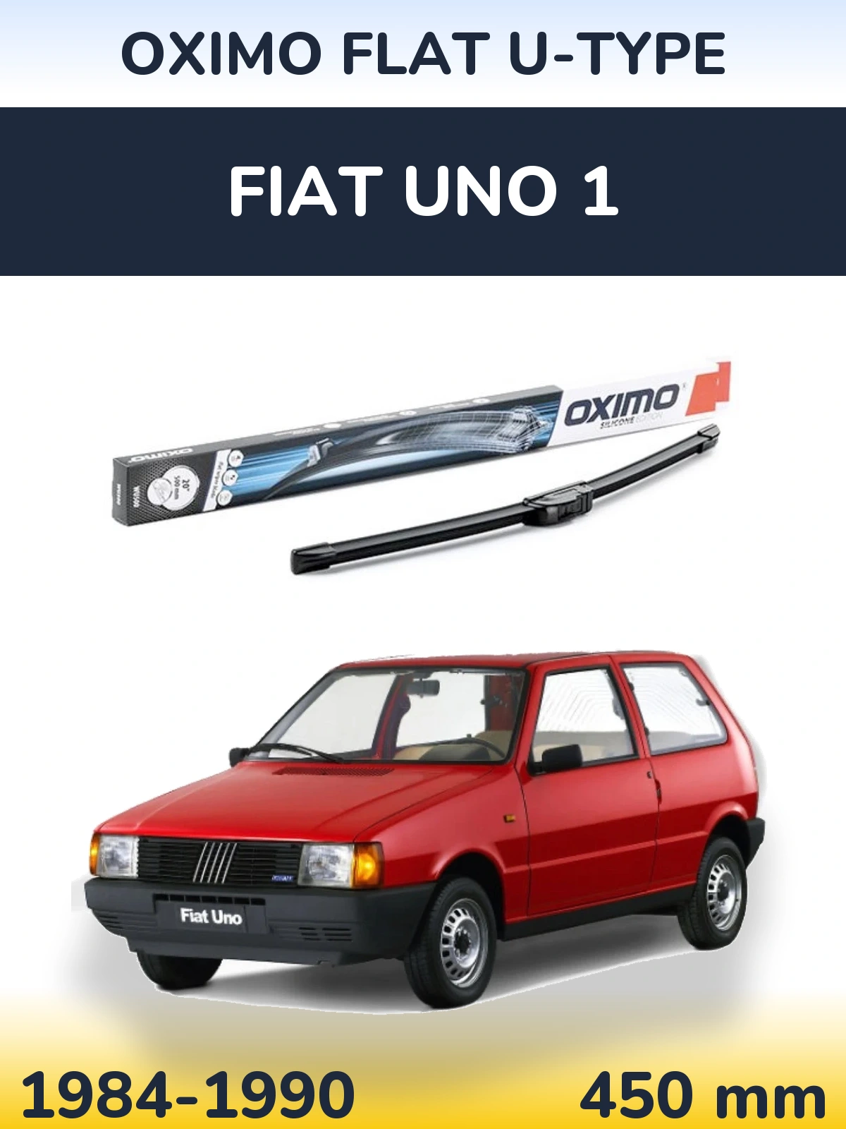Ștergătoare Oximo Flat U-type pentru Fiat Uno 1