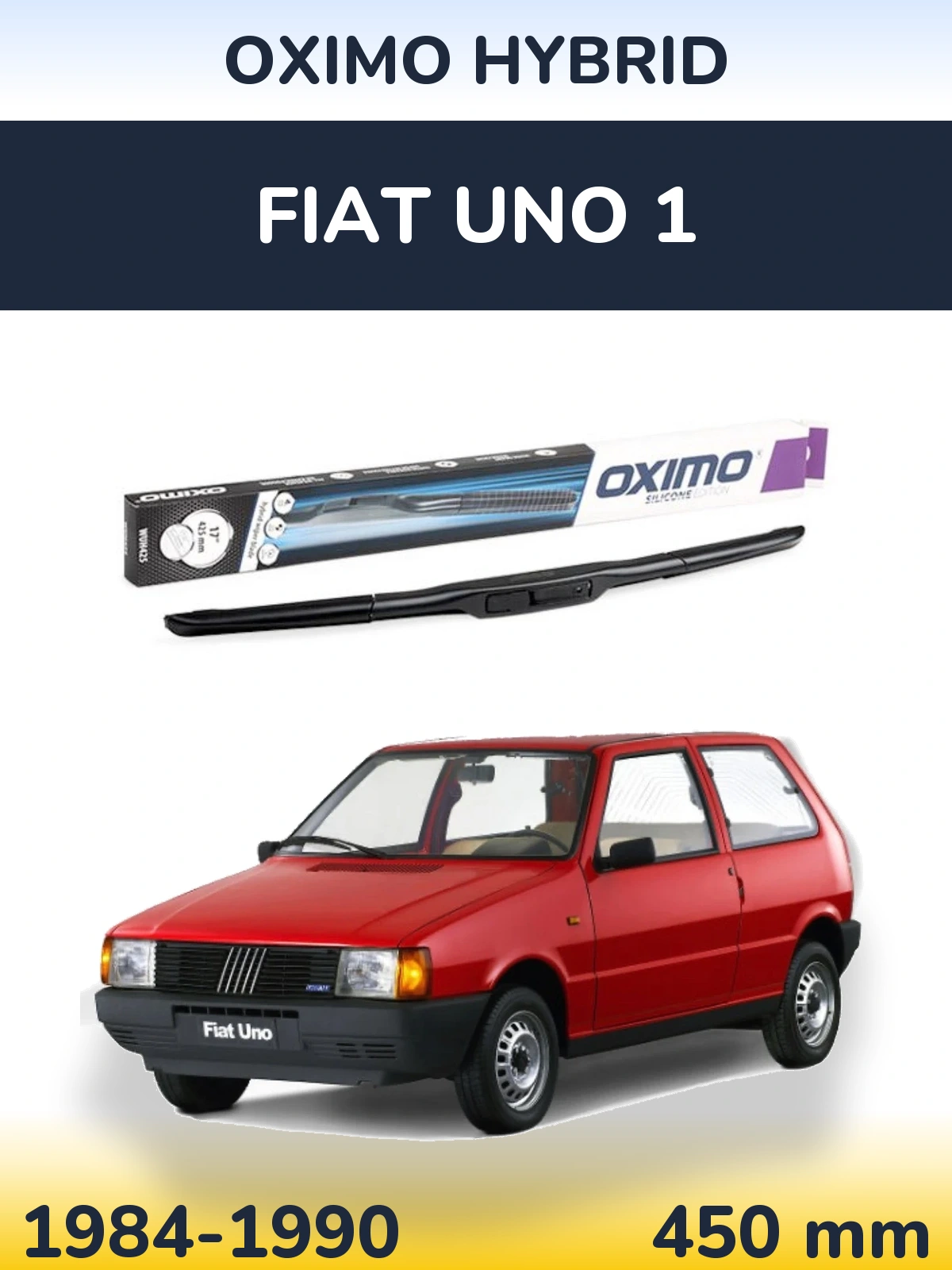 Ștergătoare Oximo Hybrid pentru Fiat Uno 1
