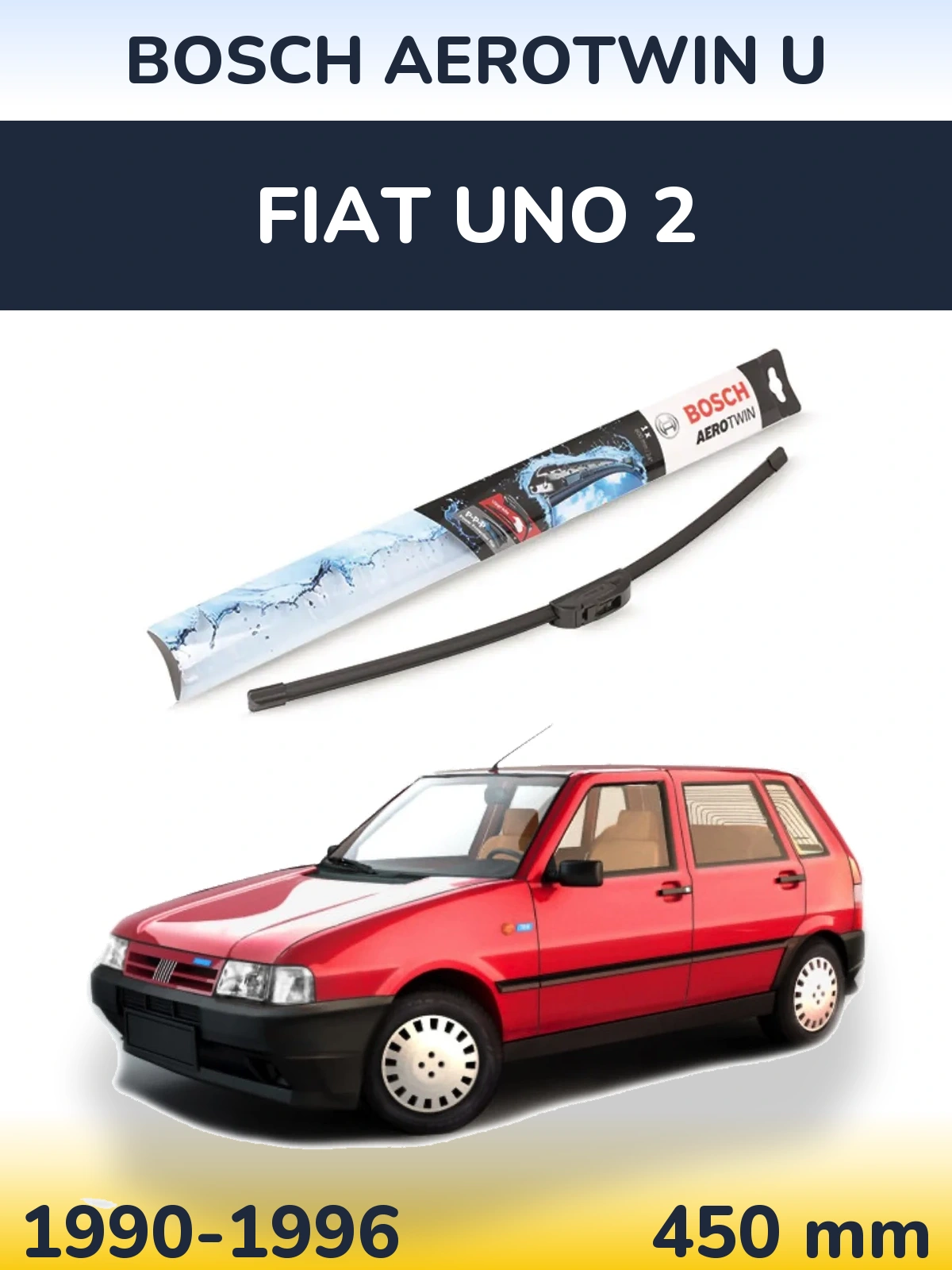 Ștergătoare BOSCH AeroTwin U pentru Fiat Uno 2