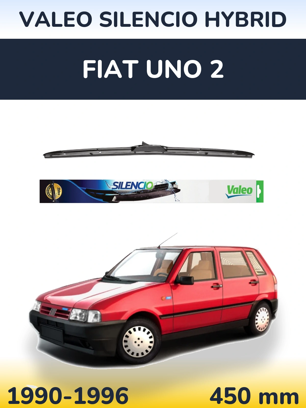 Ștergătoare Valeo Silencio Hybrid pentru Fiat Uno 2