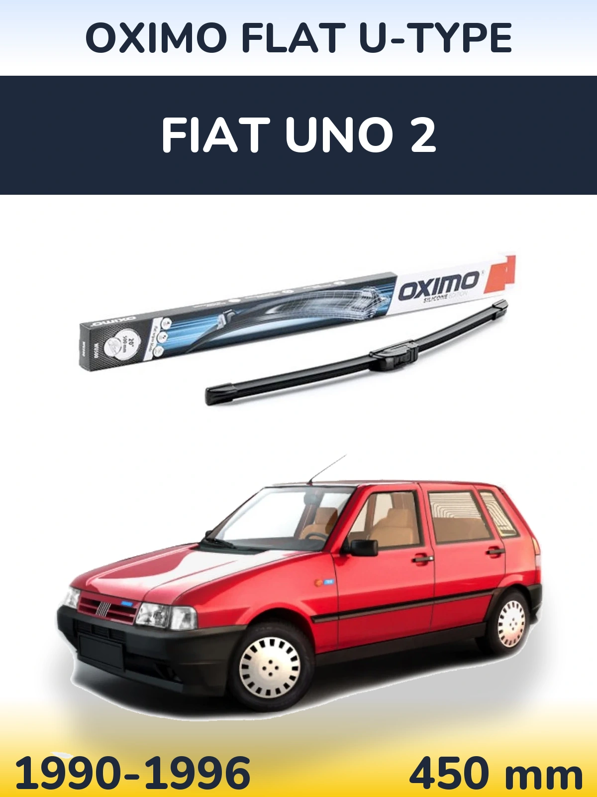 Ștergătoare Oximo Flat U-type pentru Fiat Uno 2