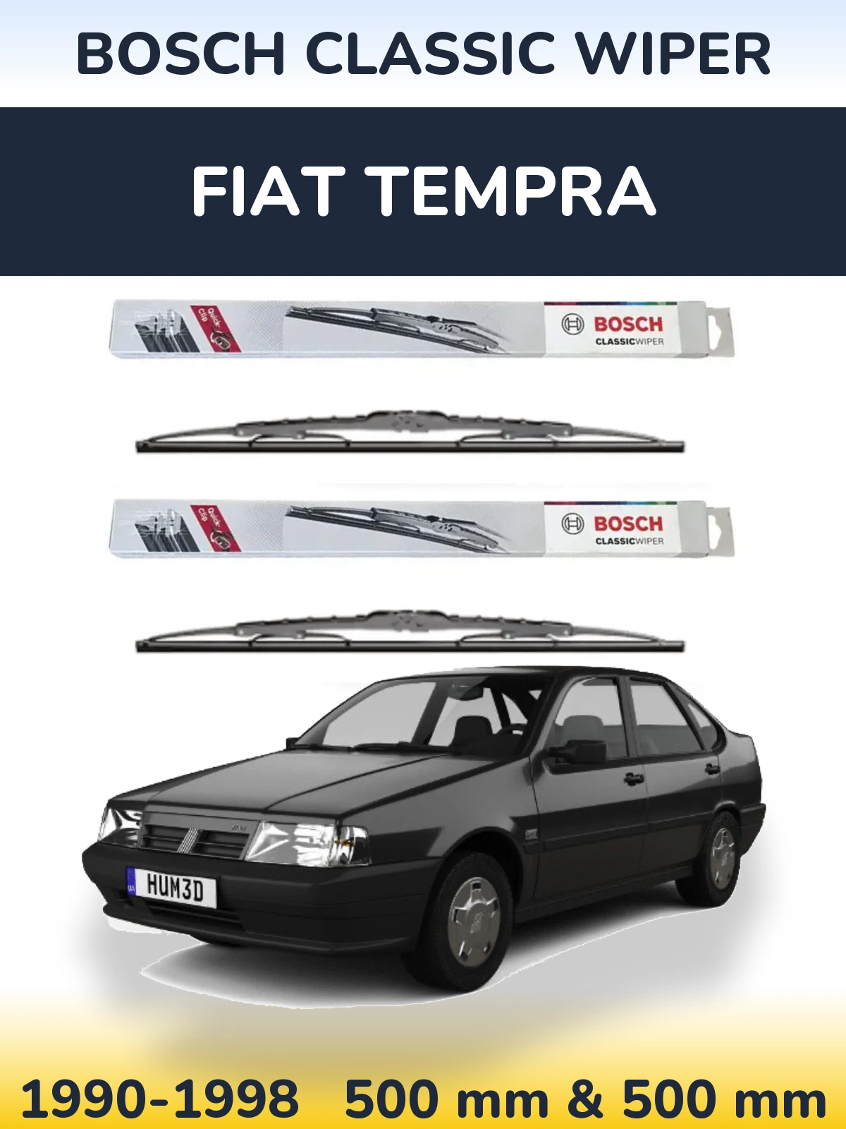 Ștergătoare BOSCH Classic Wiper pentru Fiat Tempra