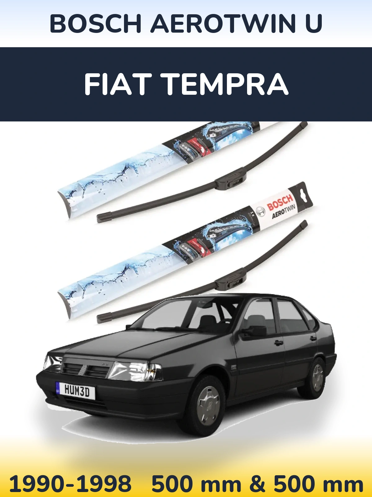Ștergătoare BOSCH AeroTwin U pentru Fiat Tempra