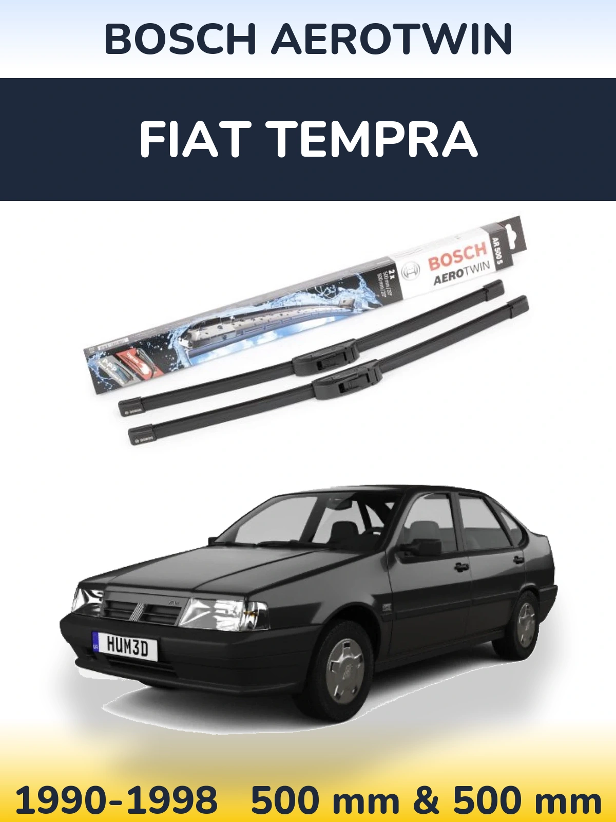 Ștergătoare BOSCH AeroTwin pentru Fiat Tempra
