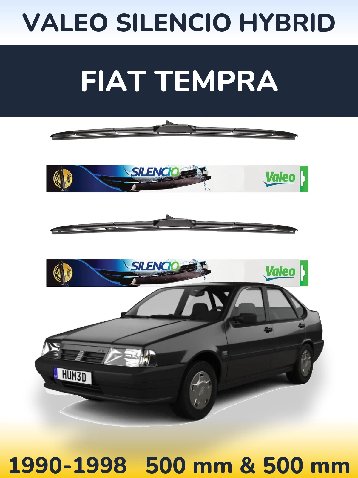 Ștergătoare Valeo Silencio Hybrid pentru Fiat Tempra