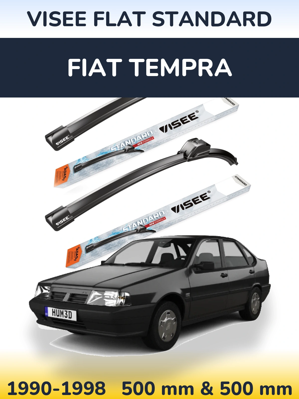 Ștergătoare VISEE FLAT STANDARD pentru Fiat Tempra