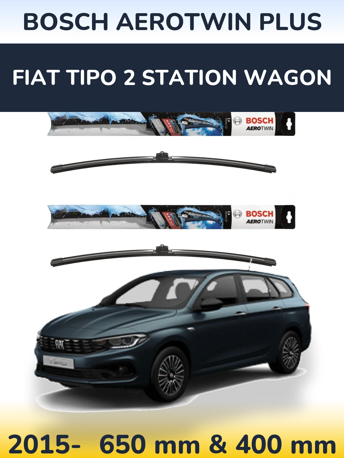 Ștergătoare BOSCH AeroTwin Plus pentru Fiat Tipo 2 Station Wagon