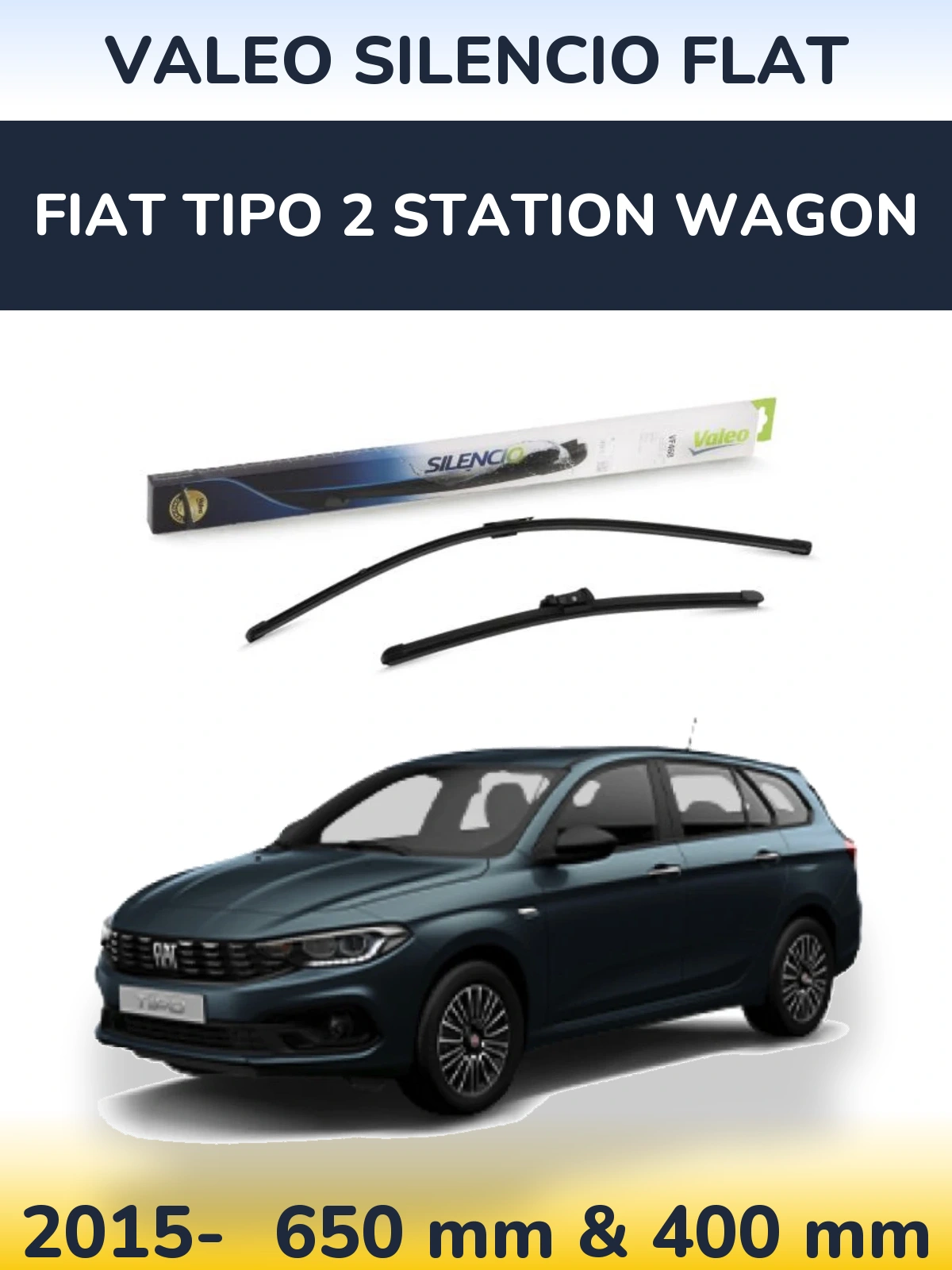 Ștergătoare Valeo Silencio Flat pentru Fiat Tipo 2 Station Wagon