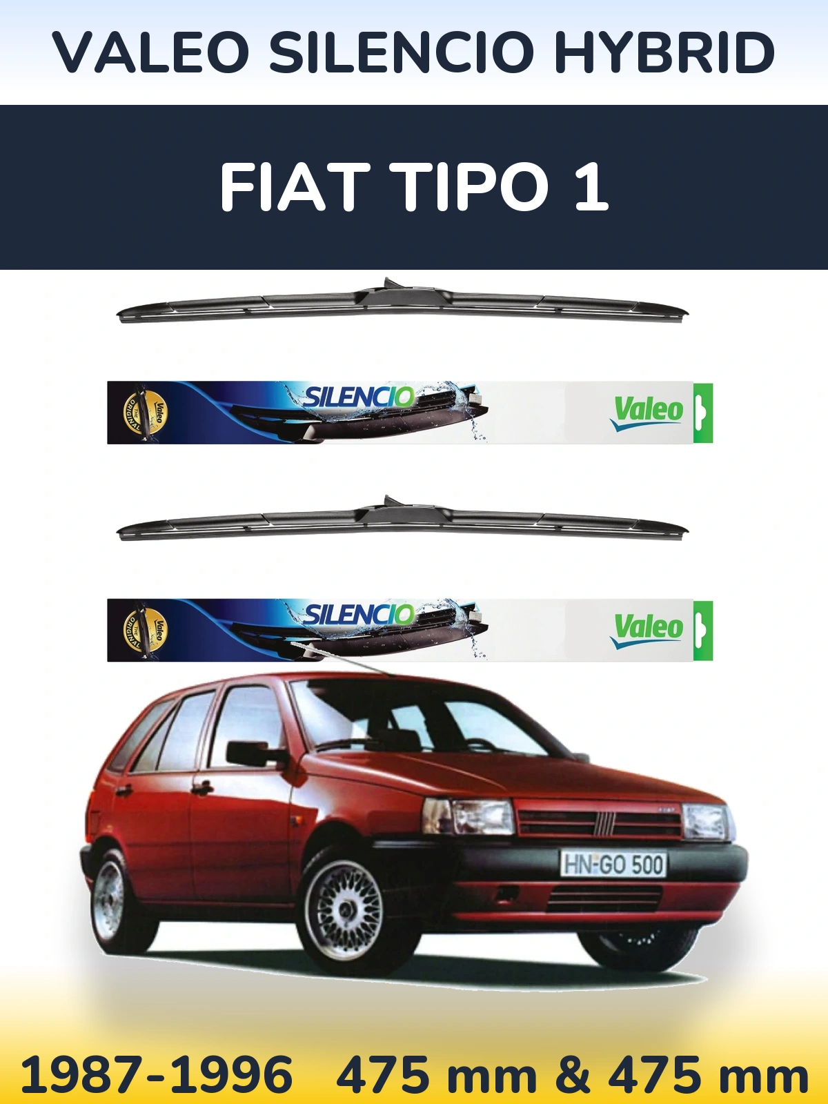Ștergătoare Valeo Silencio Hybrid pentru Fiat Tipo 1