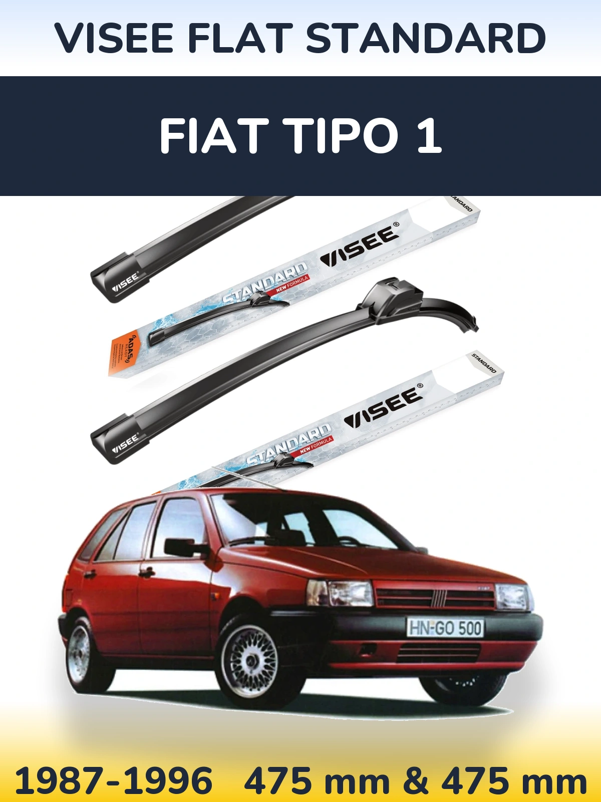 Ștergătoare VISEE FLAT STANDARD pentru Fiat Tipo 1