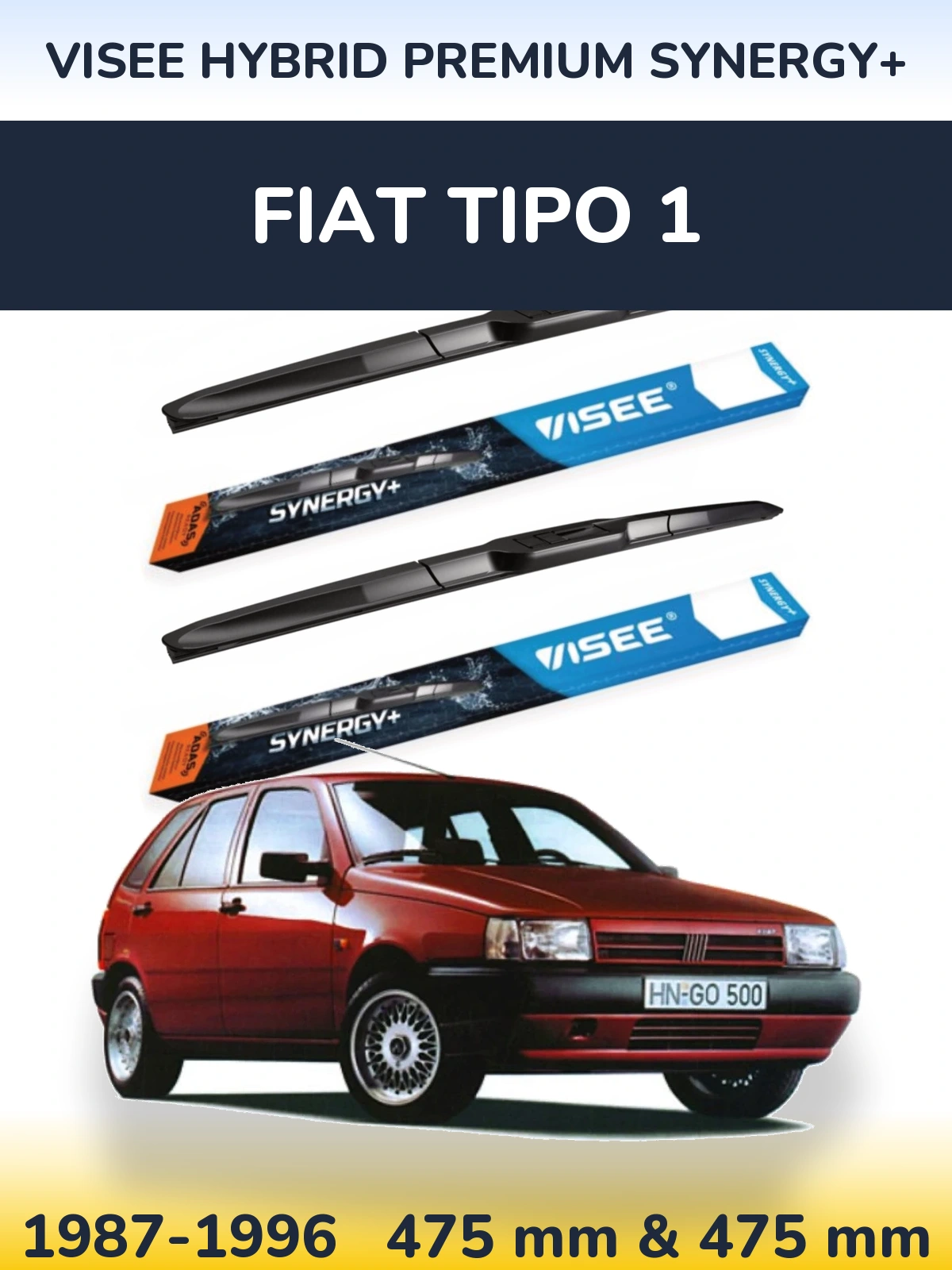 Ștergătoare VISEE HYBRID PREMIUM SYNERGY+ pentru Fiat Tipo 1
