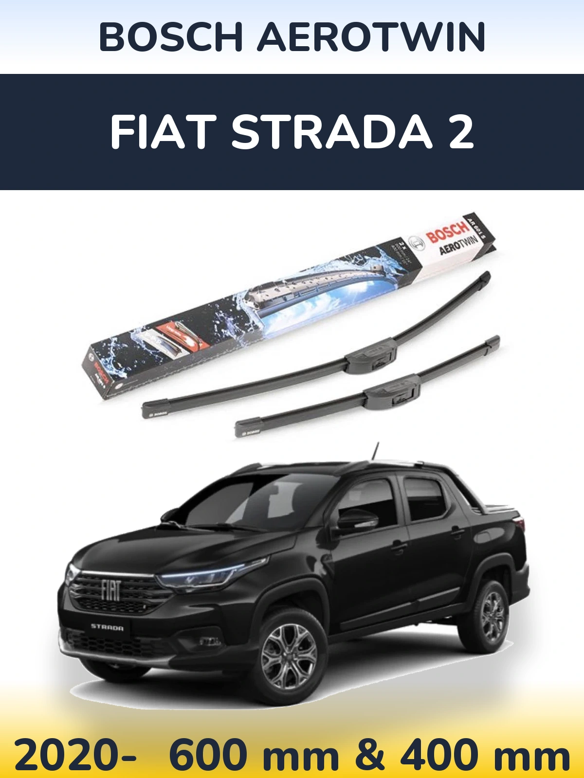 Ștergătoare BOSCH AeroTwin pentru Fiat Strada 2