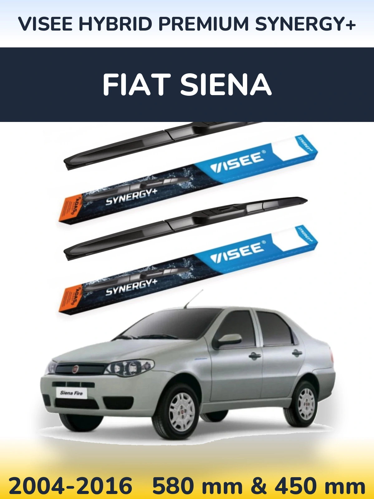 Ștergătoare VISEE HYBRID PREMIUM SYNERGY+ pentru Fiat Siena