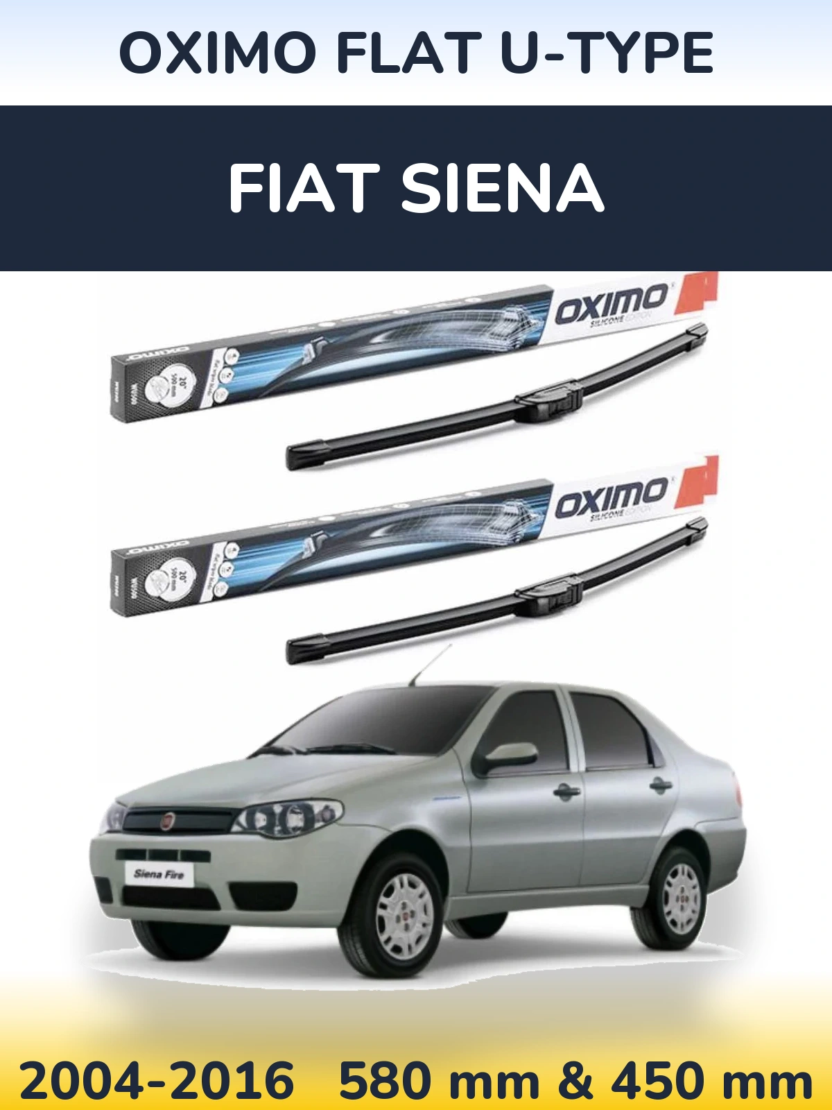 Ștergătoare Oximo Flat U-type pentru Fiat Siena