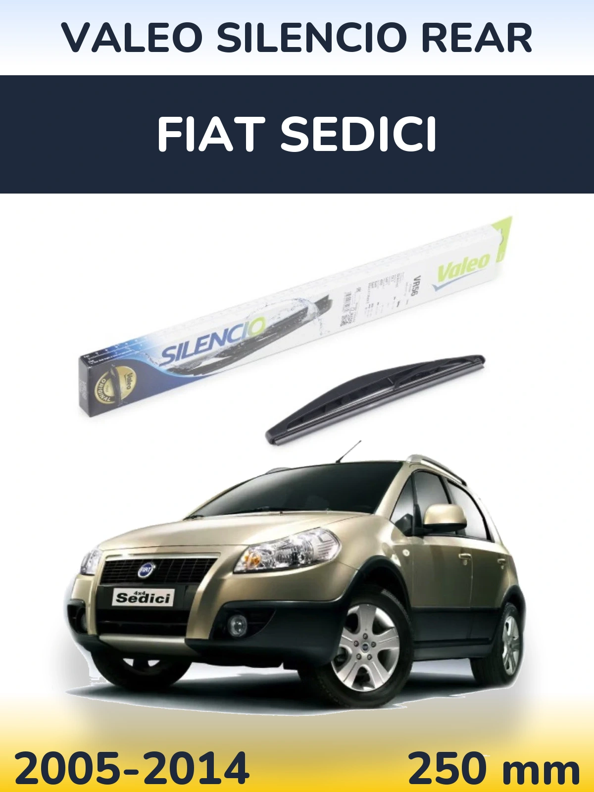 Задний дворник Valeo Silencio Rear 240 мм для Fiat Sedici 2005-2014