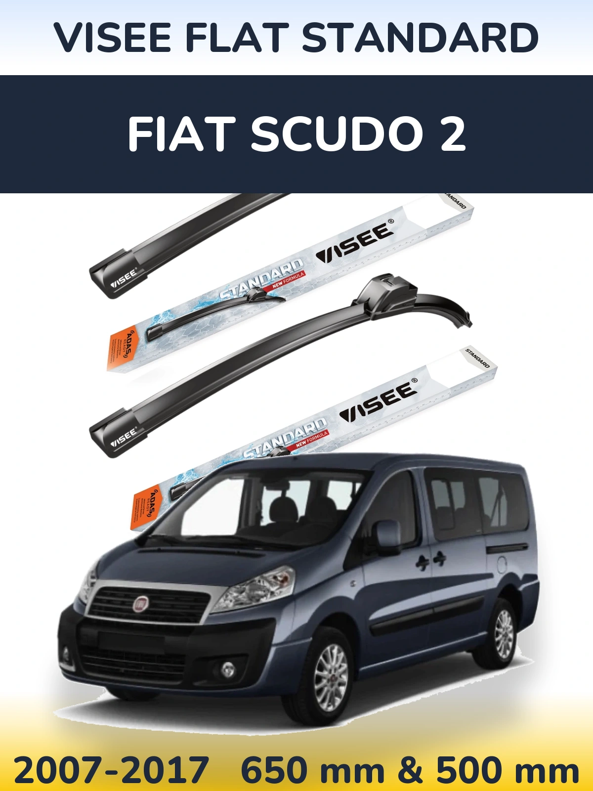 Ștergătoare VISEE FLAT STANDARD pentru Fiat Scudo 2