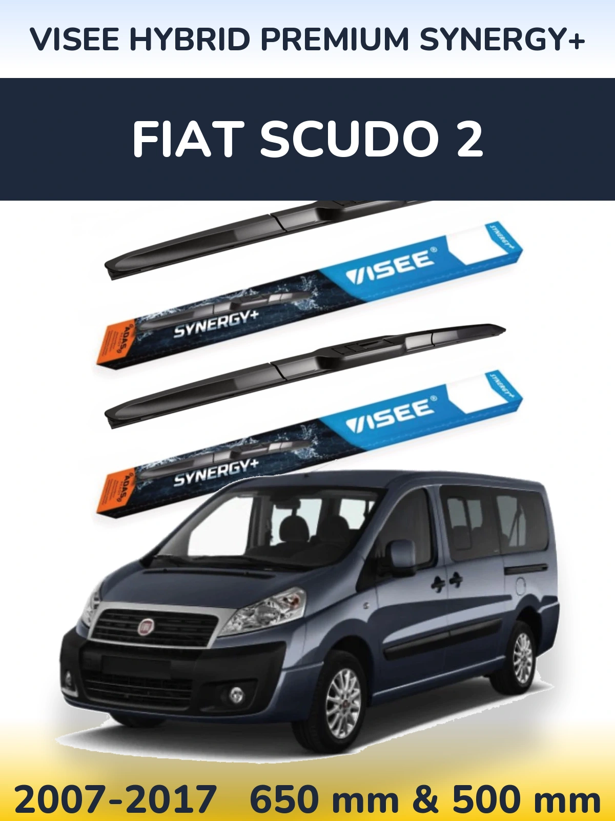 Ștergătoare VISEE HYBRID PREMIUM SYNERGY+ pentru Fiat Scudo 2