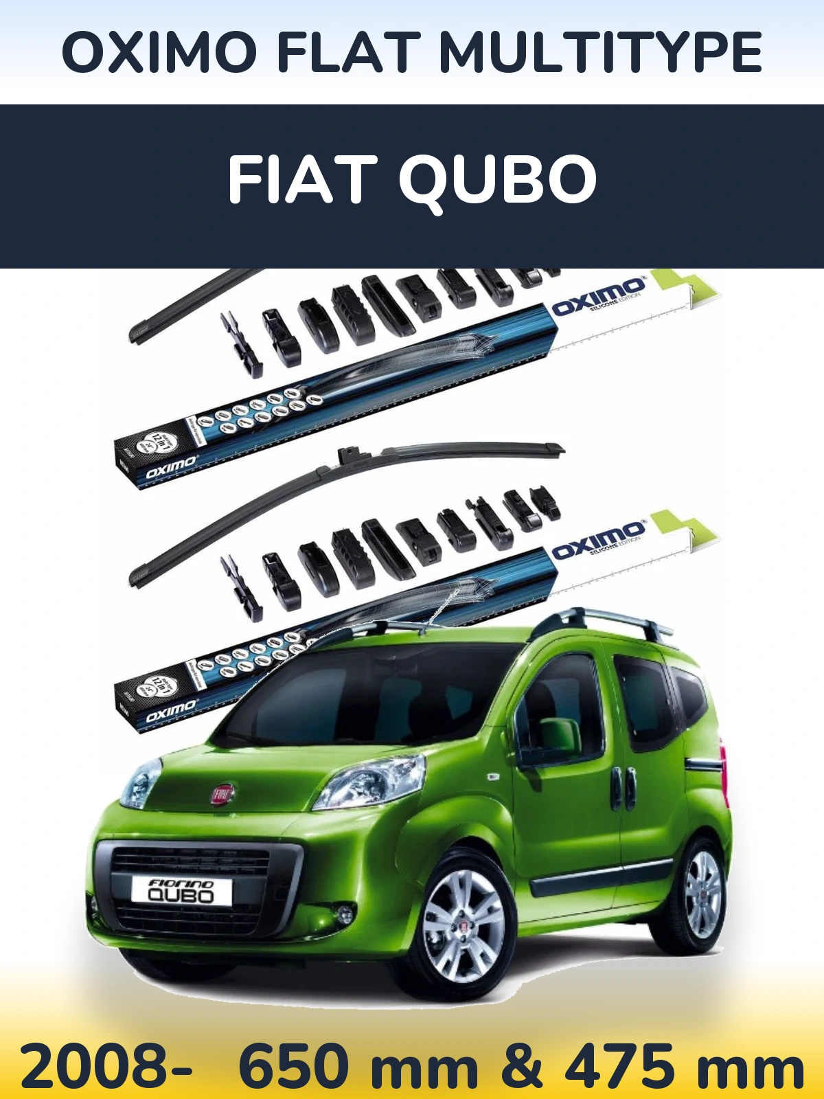 Ștergătoare Oximo Flat MultiTipe pentru Fiat Qubo
