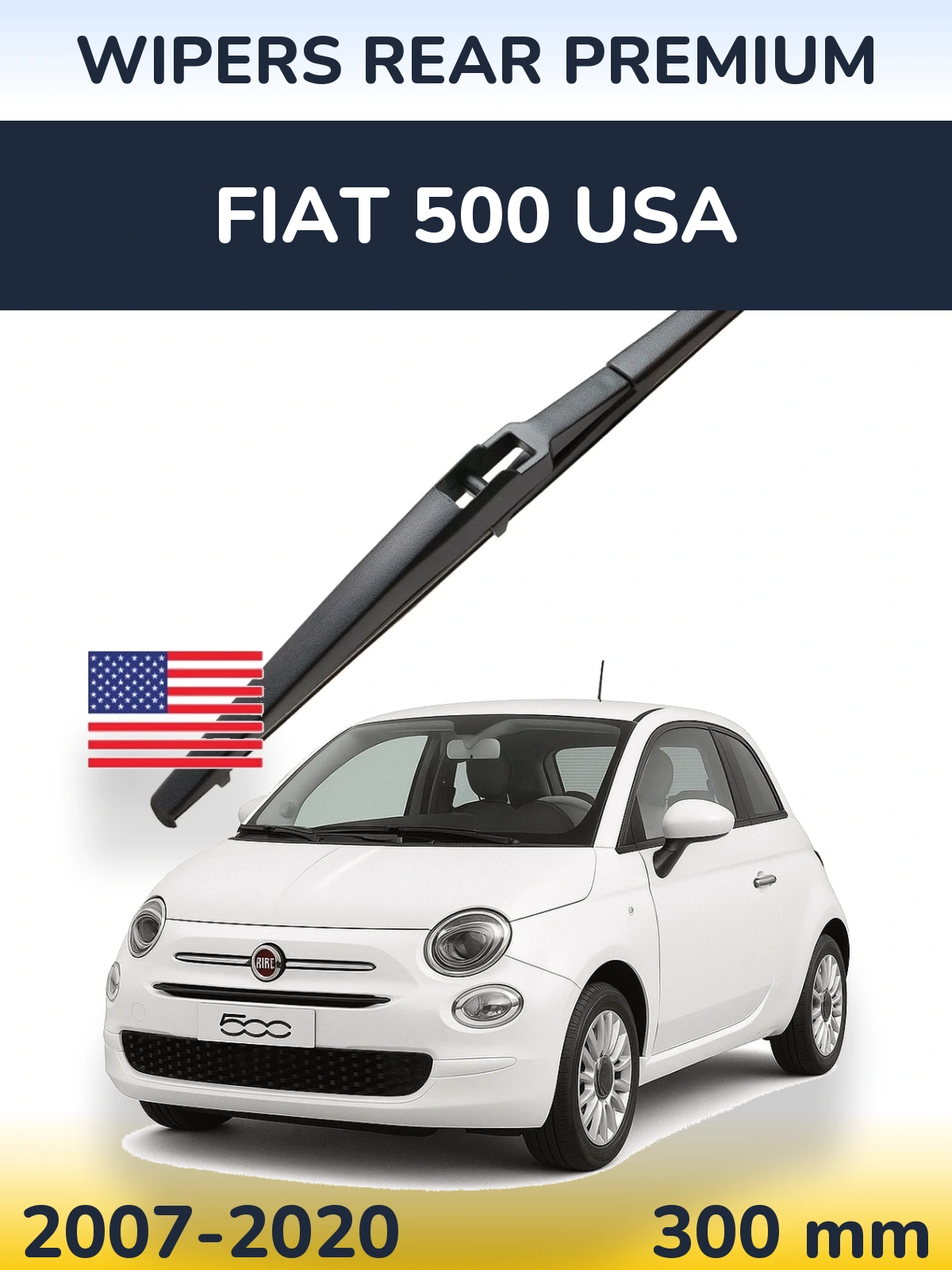 Задний дворник WIPERS REAR PREMIUM 300 мм для Fiat 500 USA 2007-2020