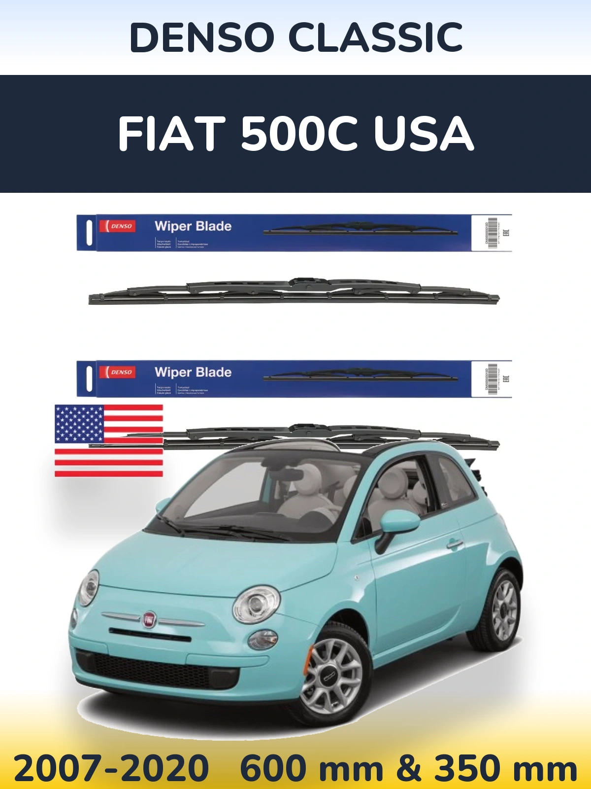 Ștergătoare Denso Classic pentru Fiat 500C USA