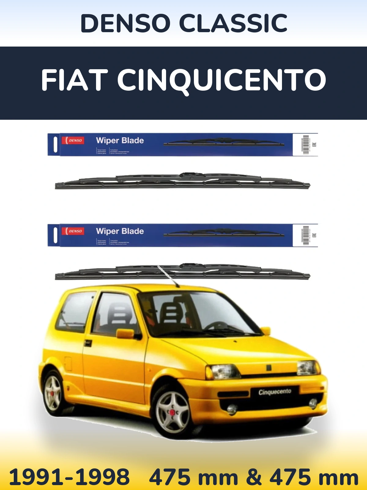 Ștergătoare Denso Classic pentru Fiat Cinquicento