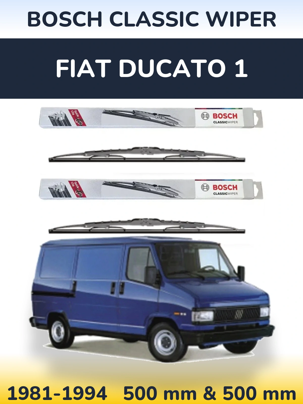 Ștergătoare BOSCH Classic Wiper pentru Fiat Ducato 1