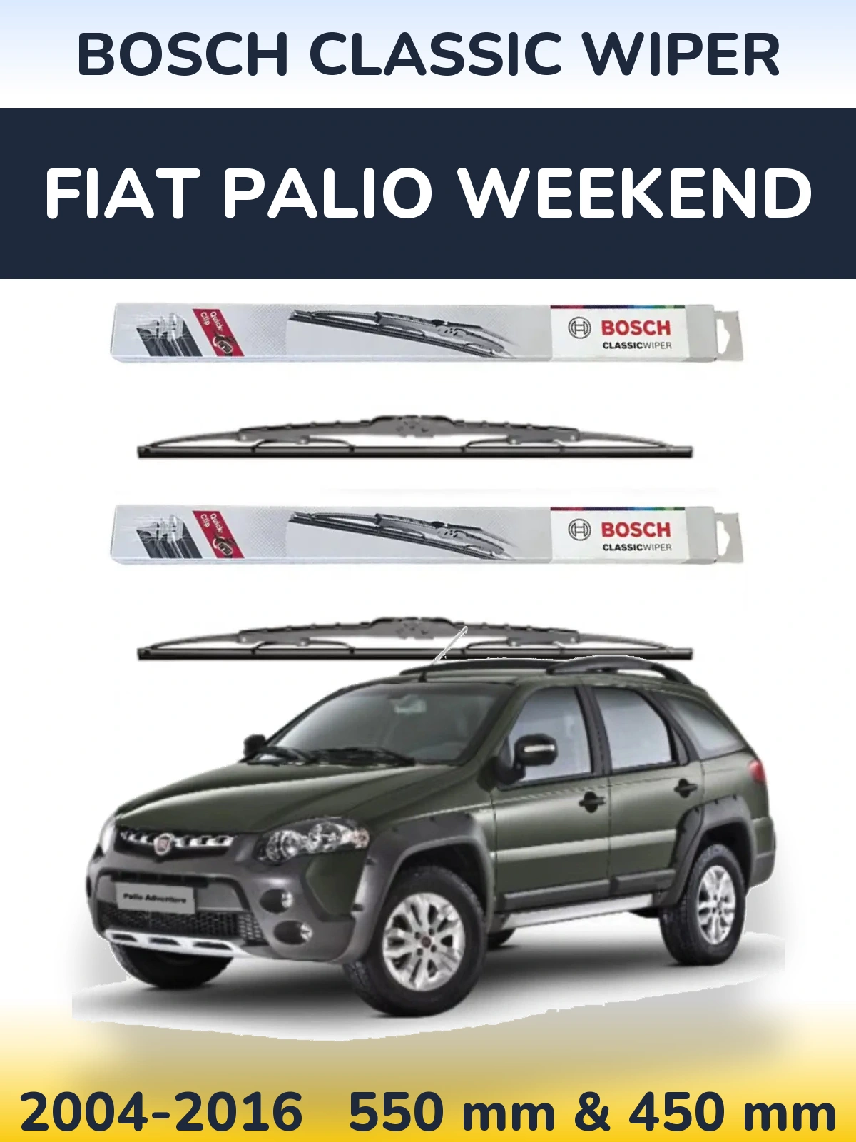 Ștergătoare BOSCH Classic Wiper pentru Fiat Palio Weekend