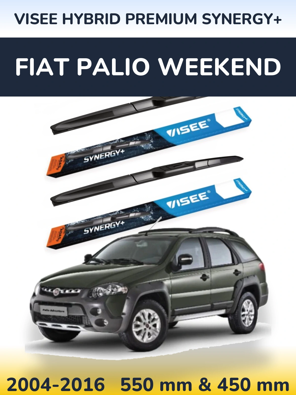 Ștergătoare VISEE HYBRID PREMIUM SYNERGY+ pentru Fiat Palio Weekend