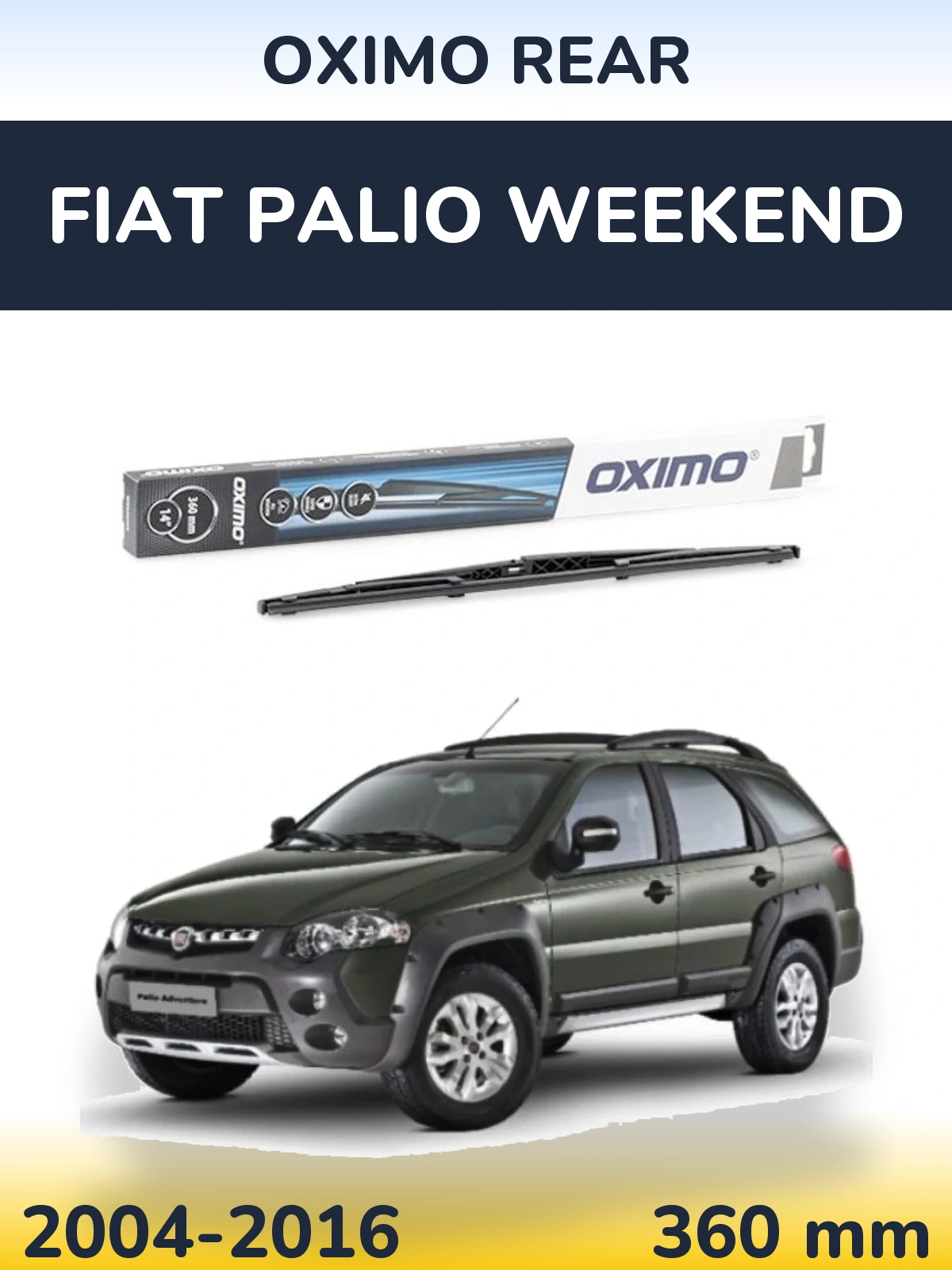 Задний дворник Oximo Rear 360 мм для Fiat Palio Weekend 2004-2016