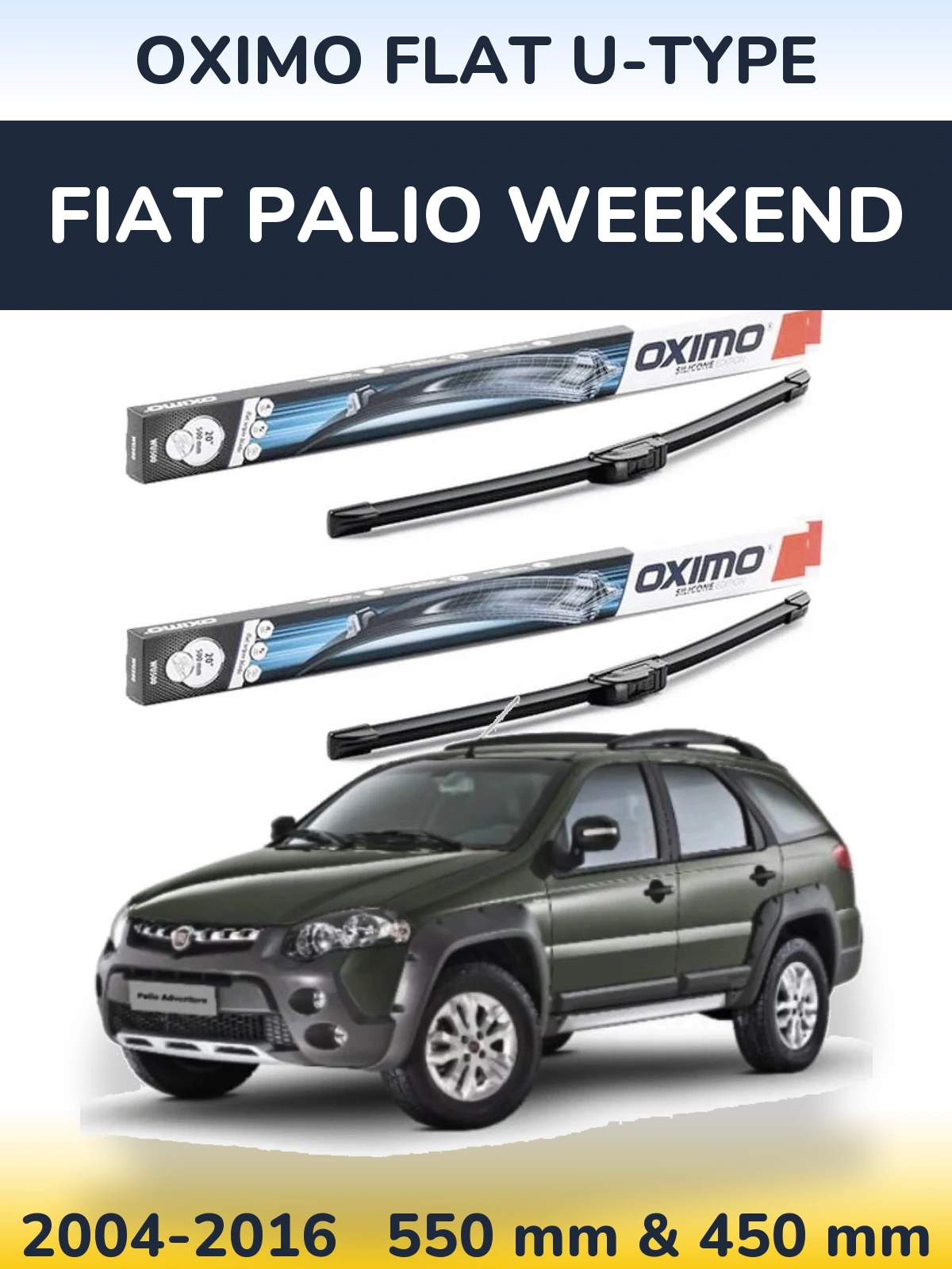Ștergătoare Oximo Flat U-type pentru Fiat Palio Weekend