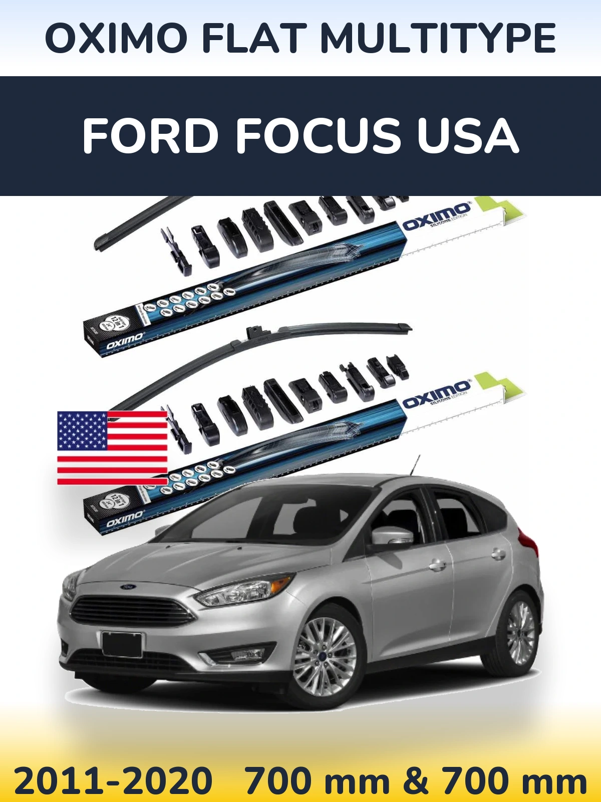Ștergătoare Oximo Flat MultiTipe pentru Ford Focus USA