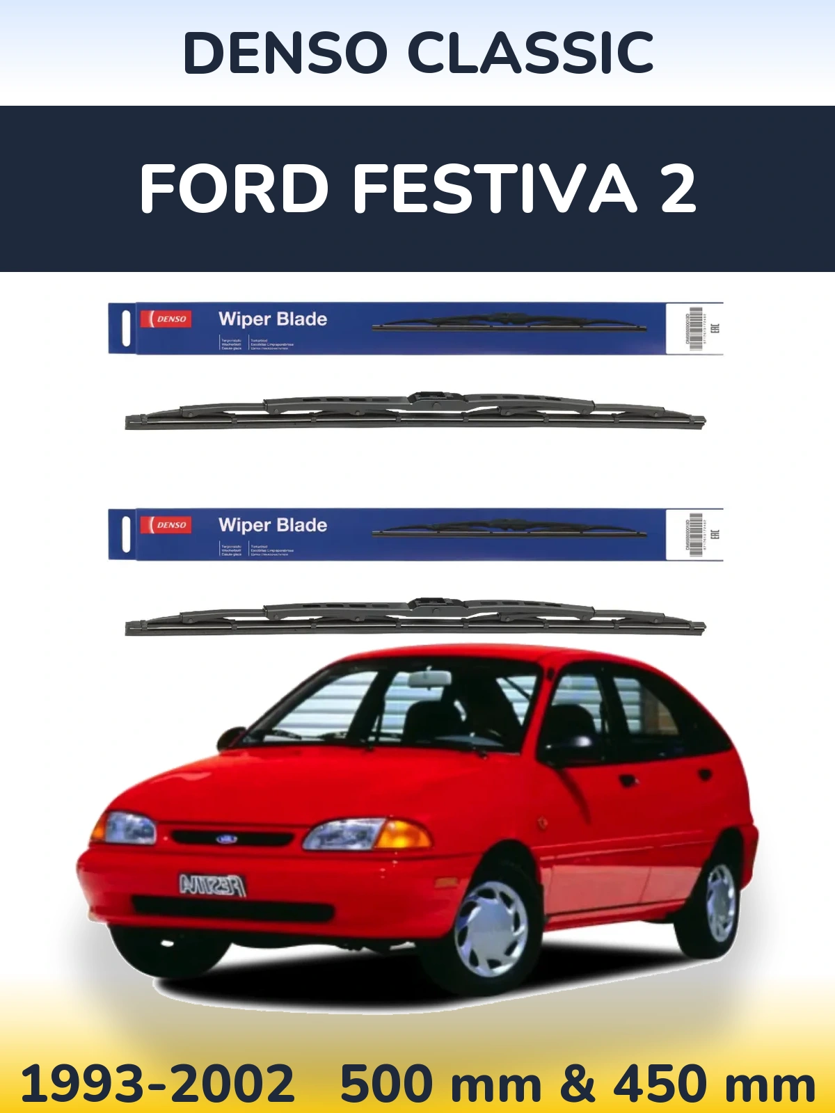 Ștergătoare Denso Classic pentru Ford Festiva 2