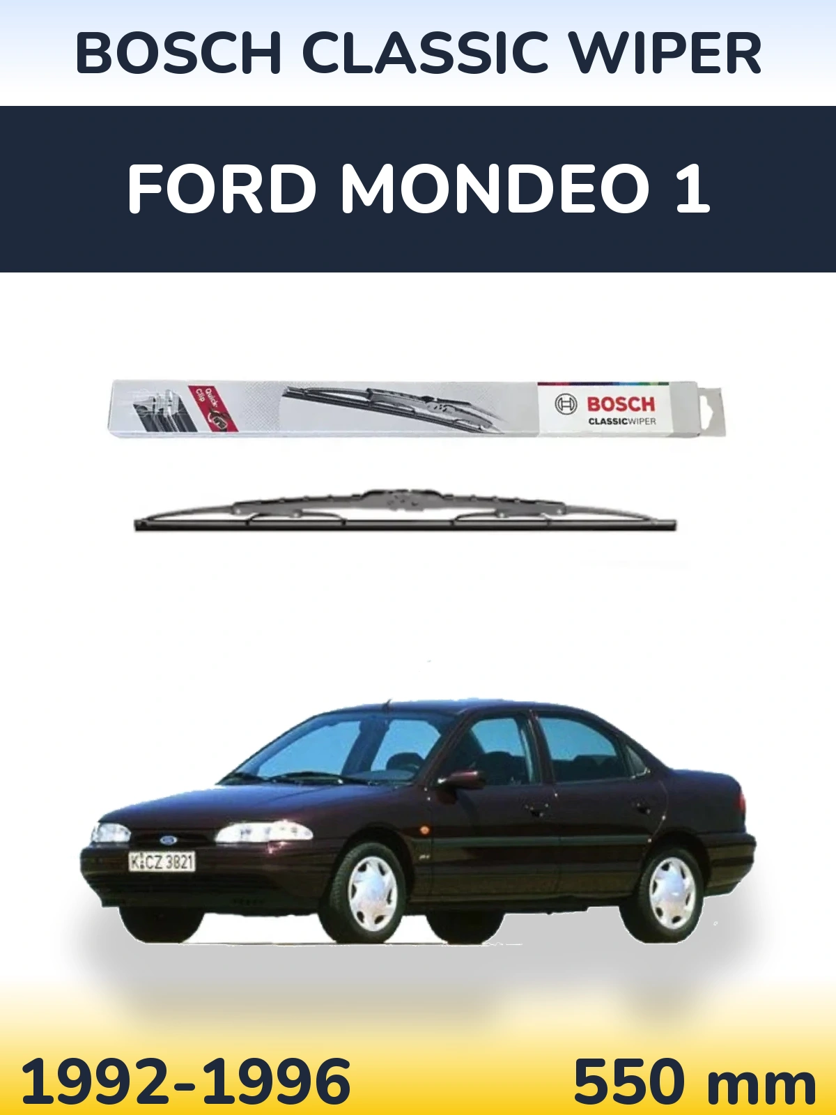 Задний дворник BOSCH Classic Wiper 550 мм для Ford Mondeo 1 1992-1996