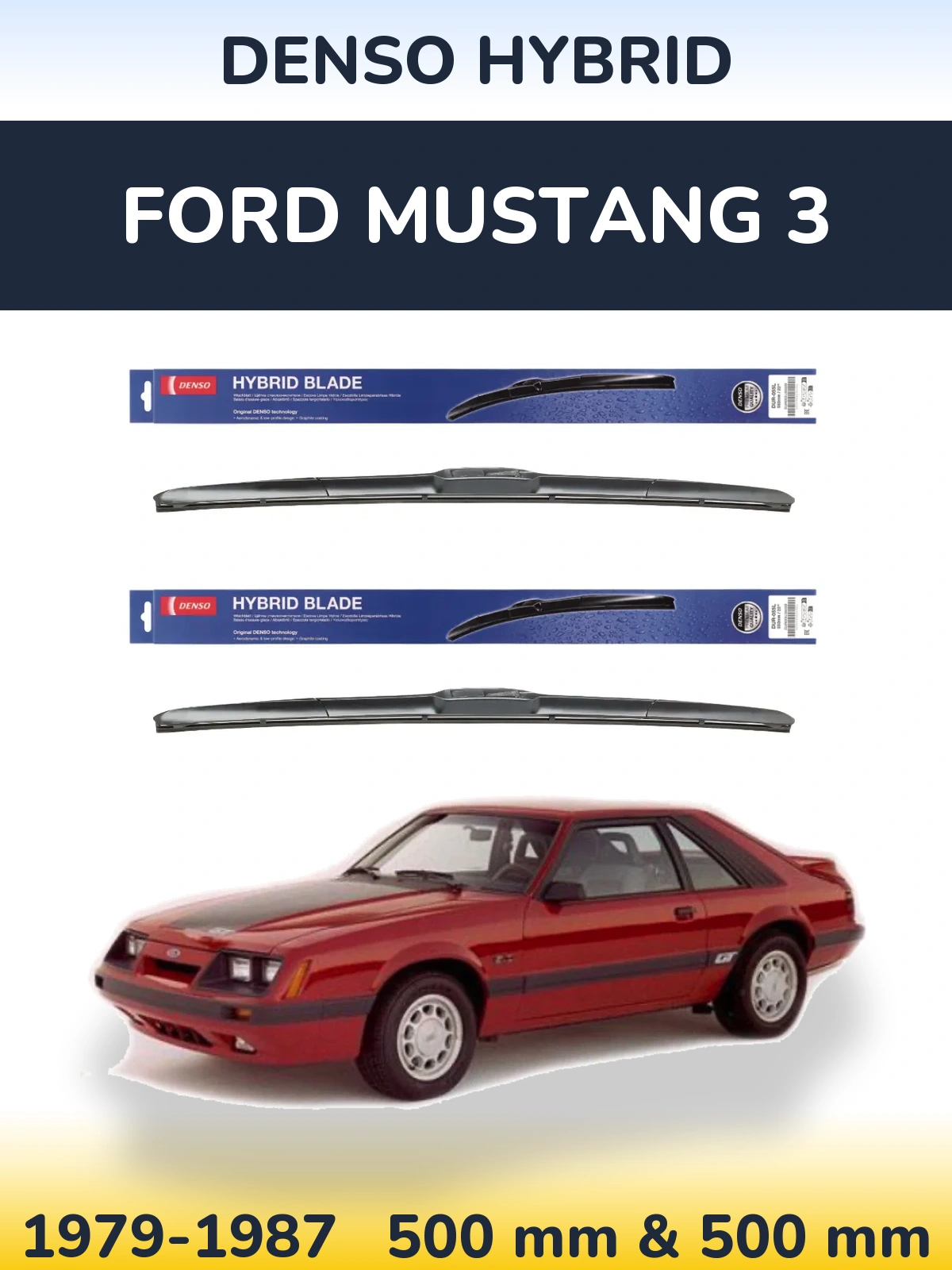 Ștergătoare Denso Hybrid pentru Ford Mustang 3