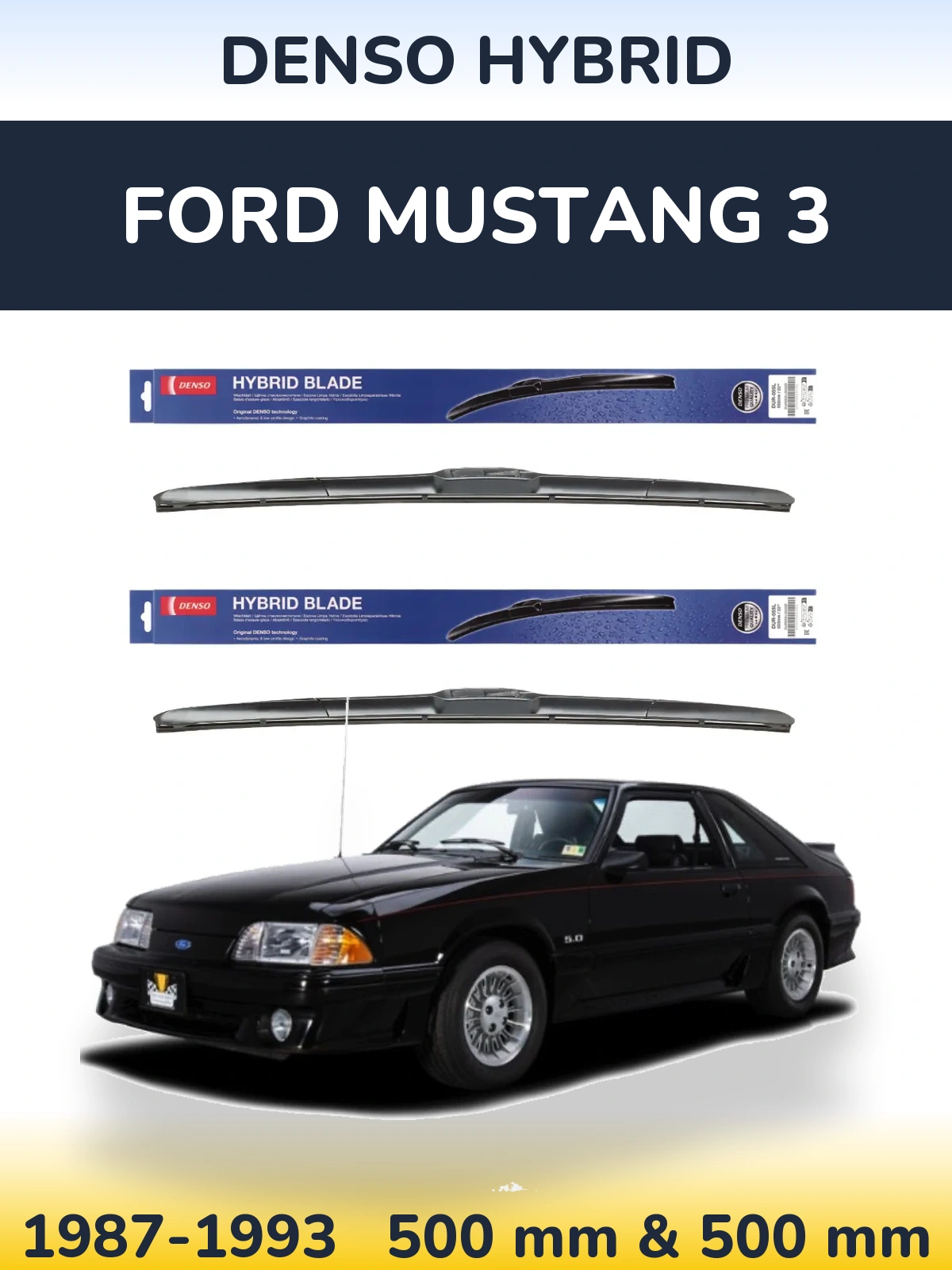 Ștergătoare Denso Hybrid pentru Ford Mustang 3