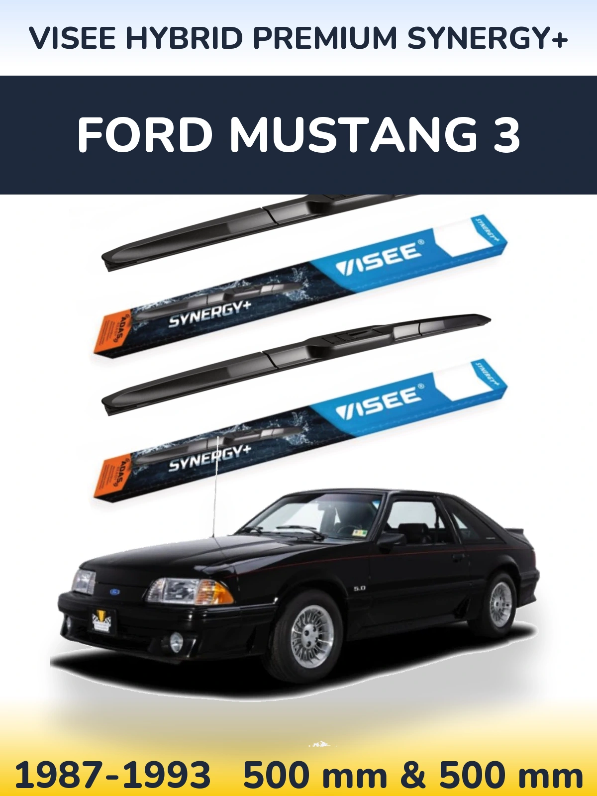 Ștergătoare VISEE HYBRID PREMIUM SYNERGY+ pentru Ford Mustang 3
