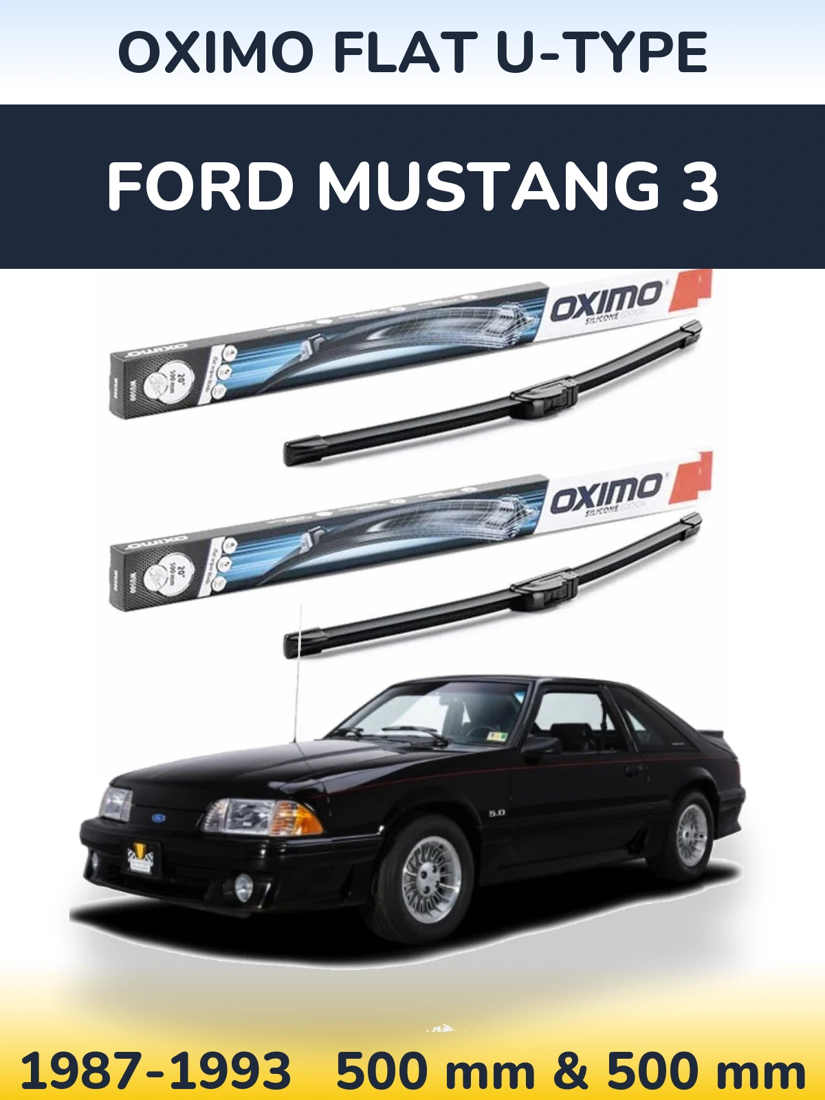 Ștergătoare Oximo Flat U-type pentru Ford Mustang 3