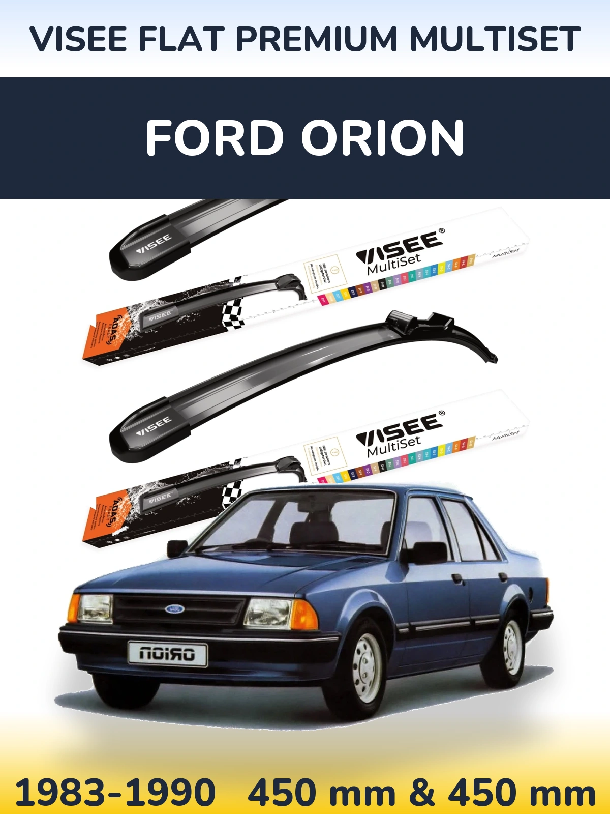 Ștergătoare VISEE FLAT PREMIUM MultiSet pentru Ford Orion