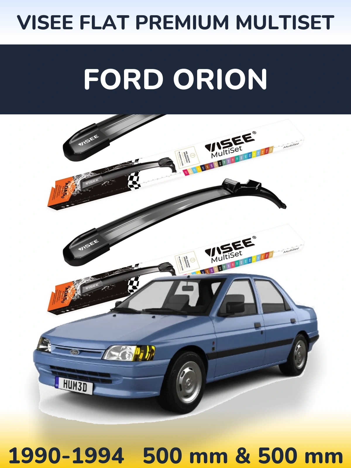 Ștergătoare VISEE FLAT PREMIUM MultiSet pentru Ford Orion