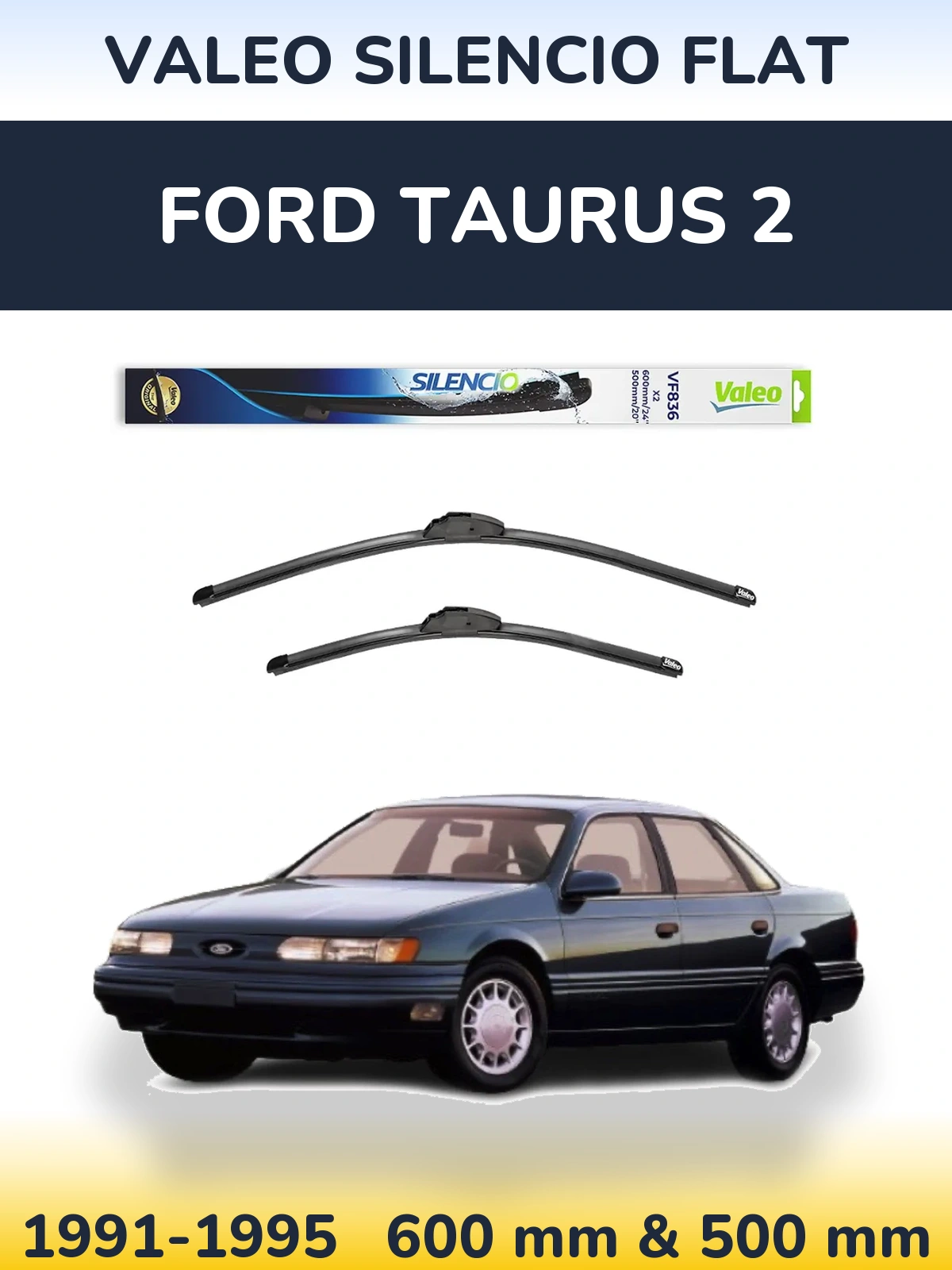 Ștergătoare Valeo Silencio Flat pentru Ford Taurus 2