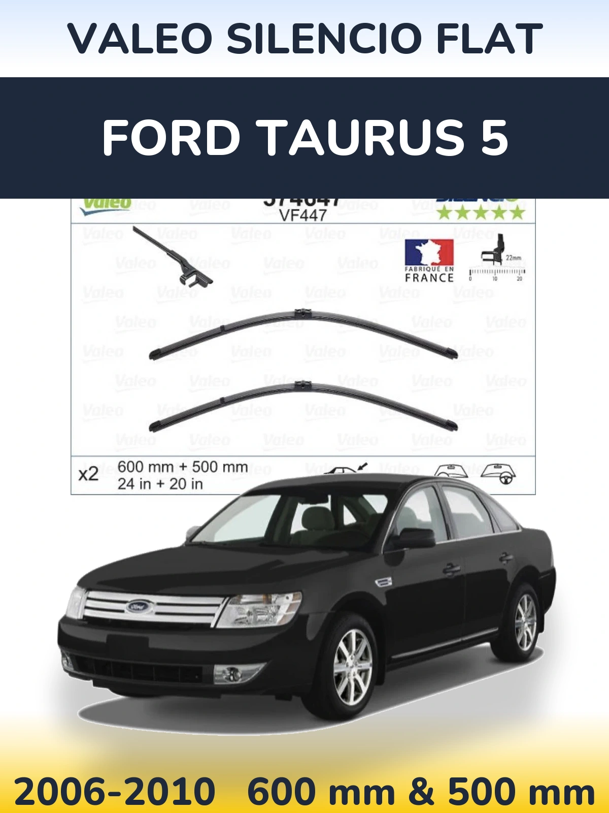 Ștergătoare Valeo Silencio Flat pentru Ford Taurus 5