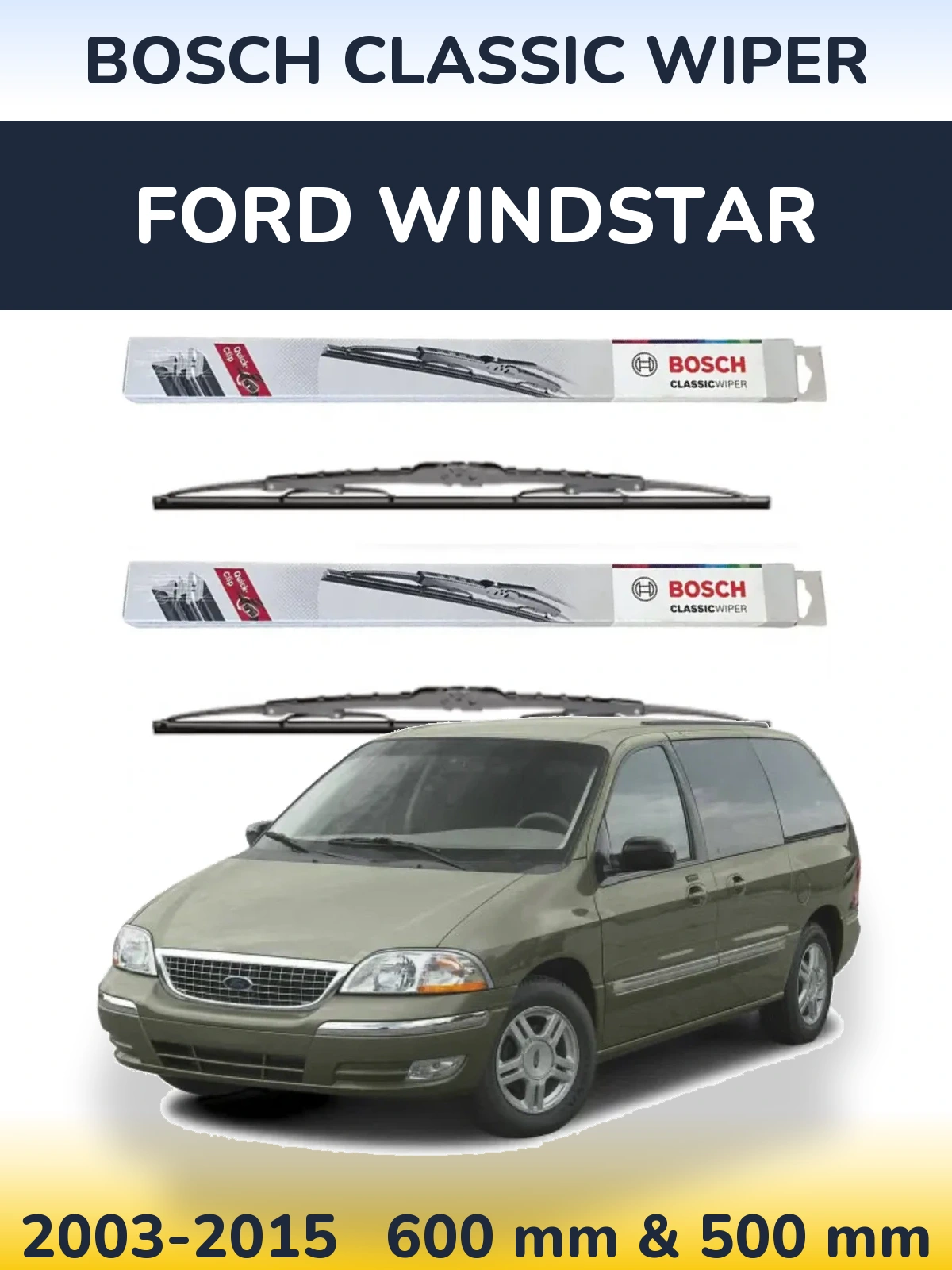 Ștergătoare BOSCH Classic Wiper pentru Ford Windstar