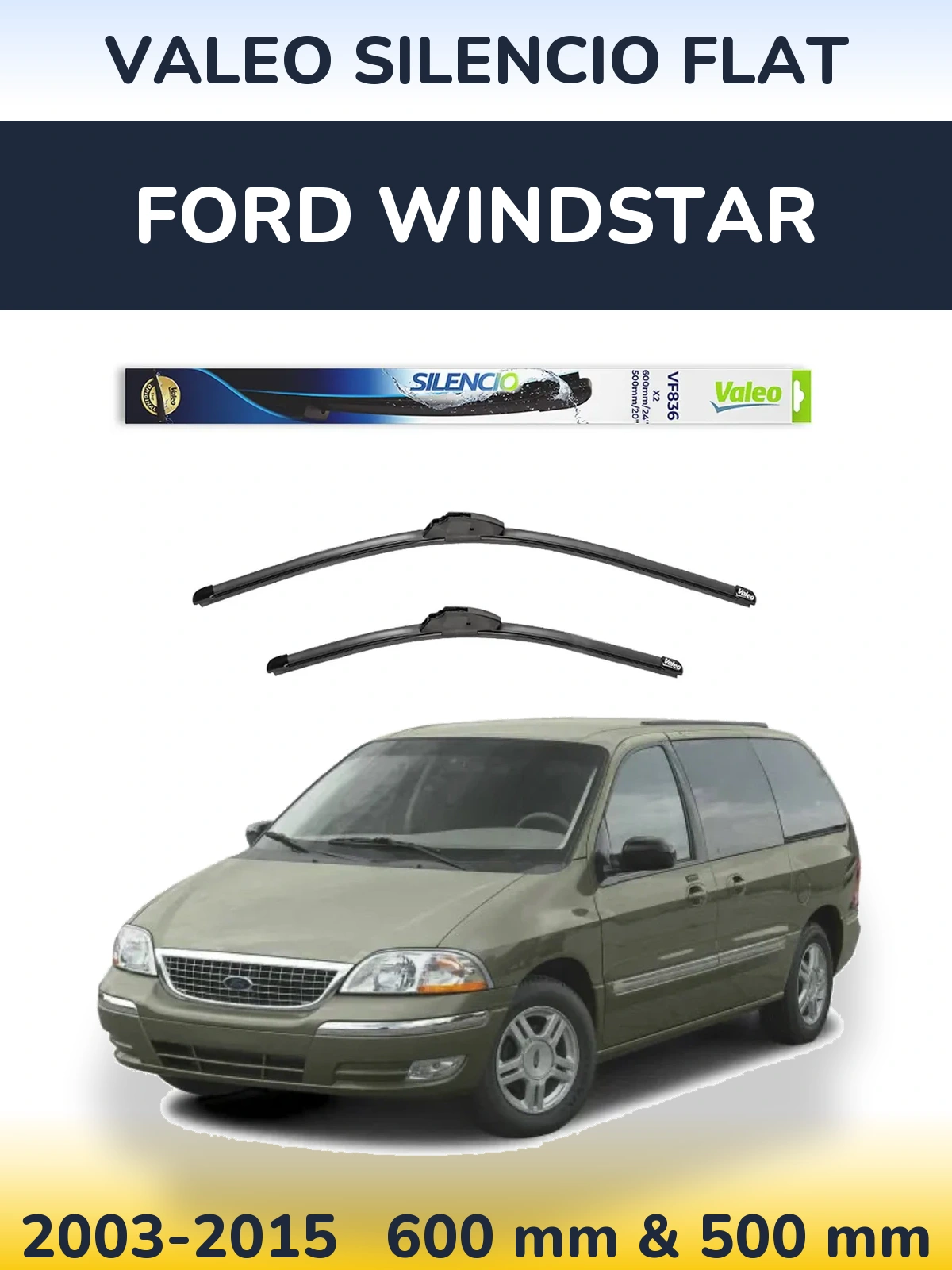 Ștergătoare Valeo Silencio Flat pentru Ford Windstar
