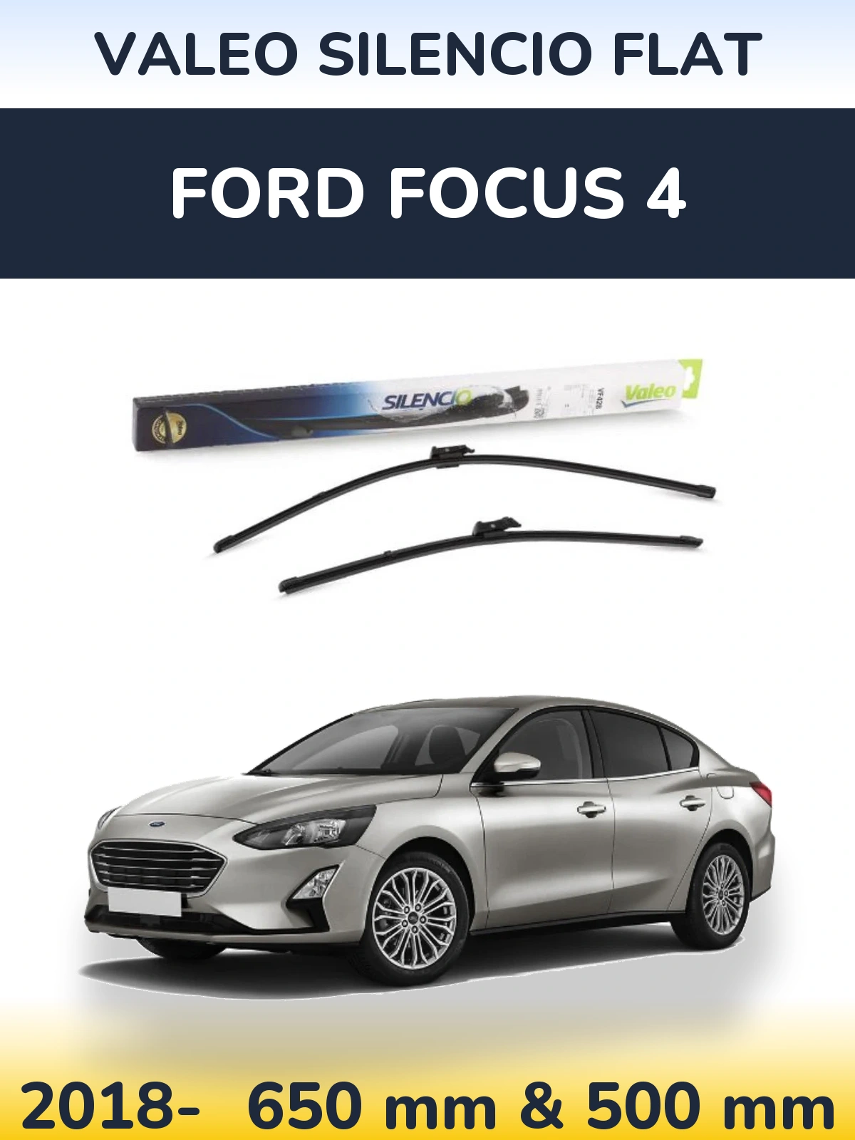 Ștergătoare Valeo Silencio Flat pentru Ford Focus 4